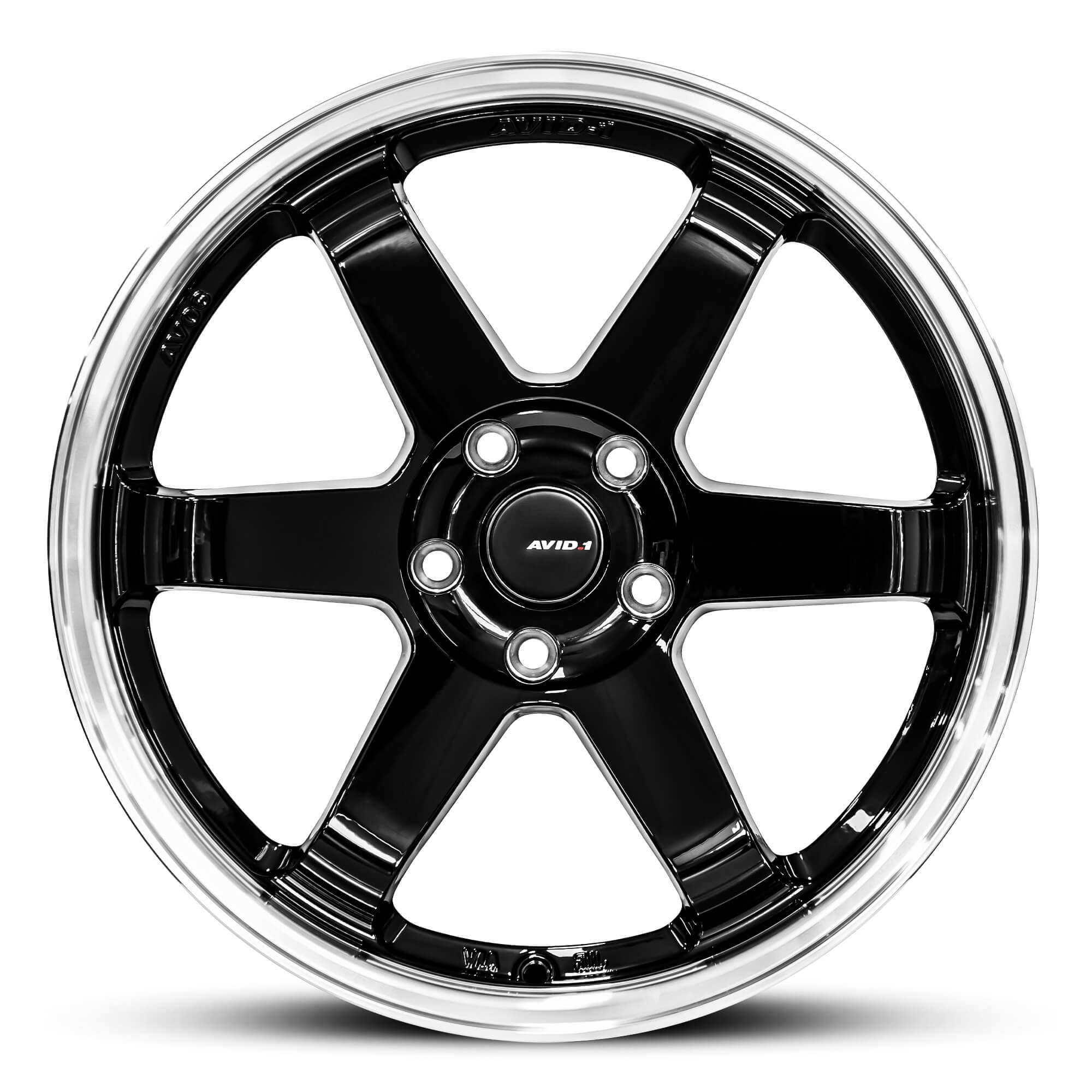 Wheel AVID AV-06 GLOSS BLACK POLISHED LIP