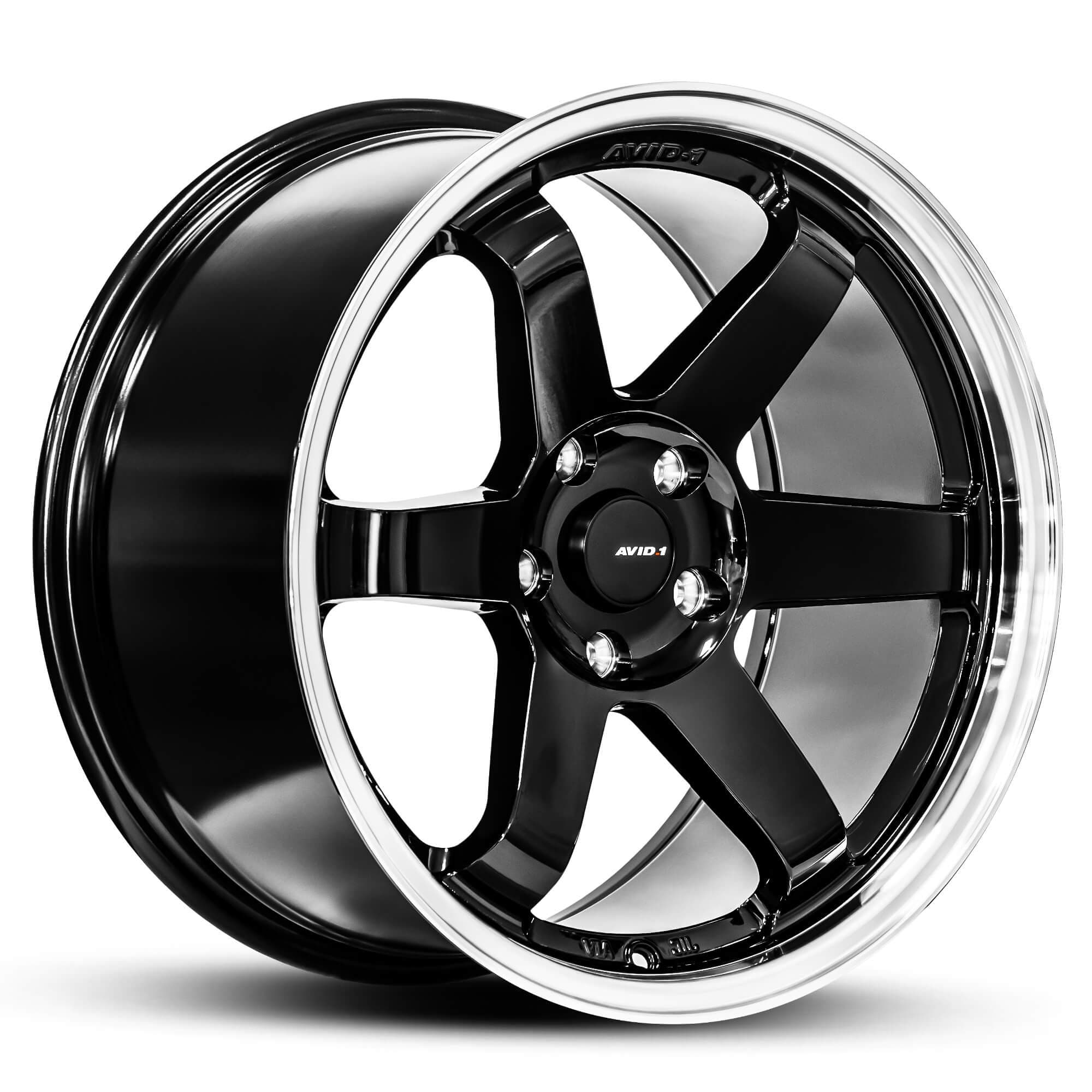 Wheel AVID AV-06 GLOSS BLACK POLISHED LIP