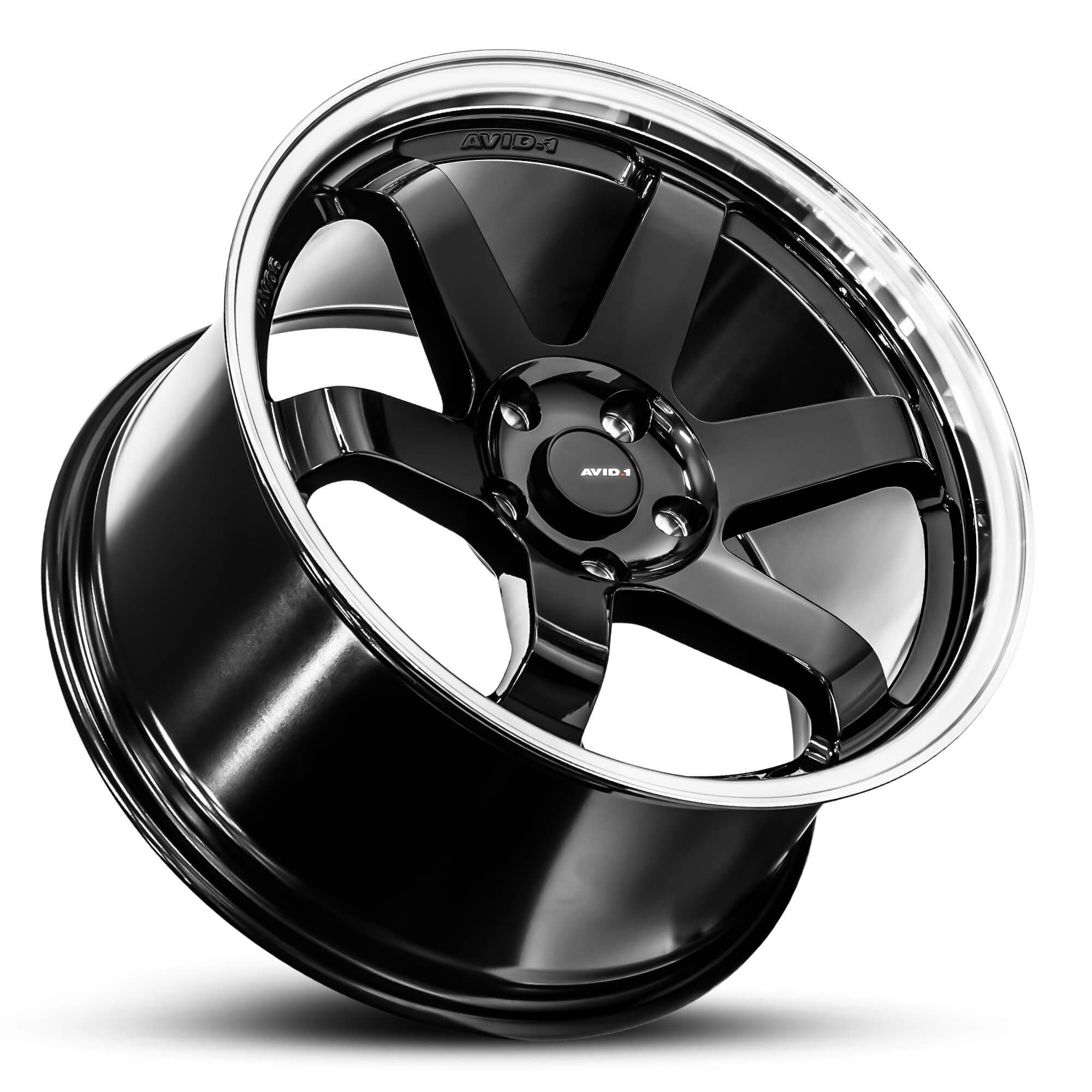 Wheel AVID AV-06 GLOSS BLACK POLISHED LIP