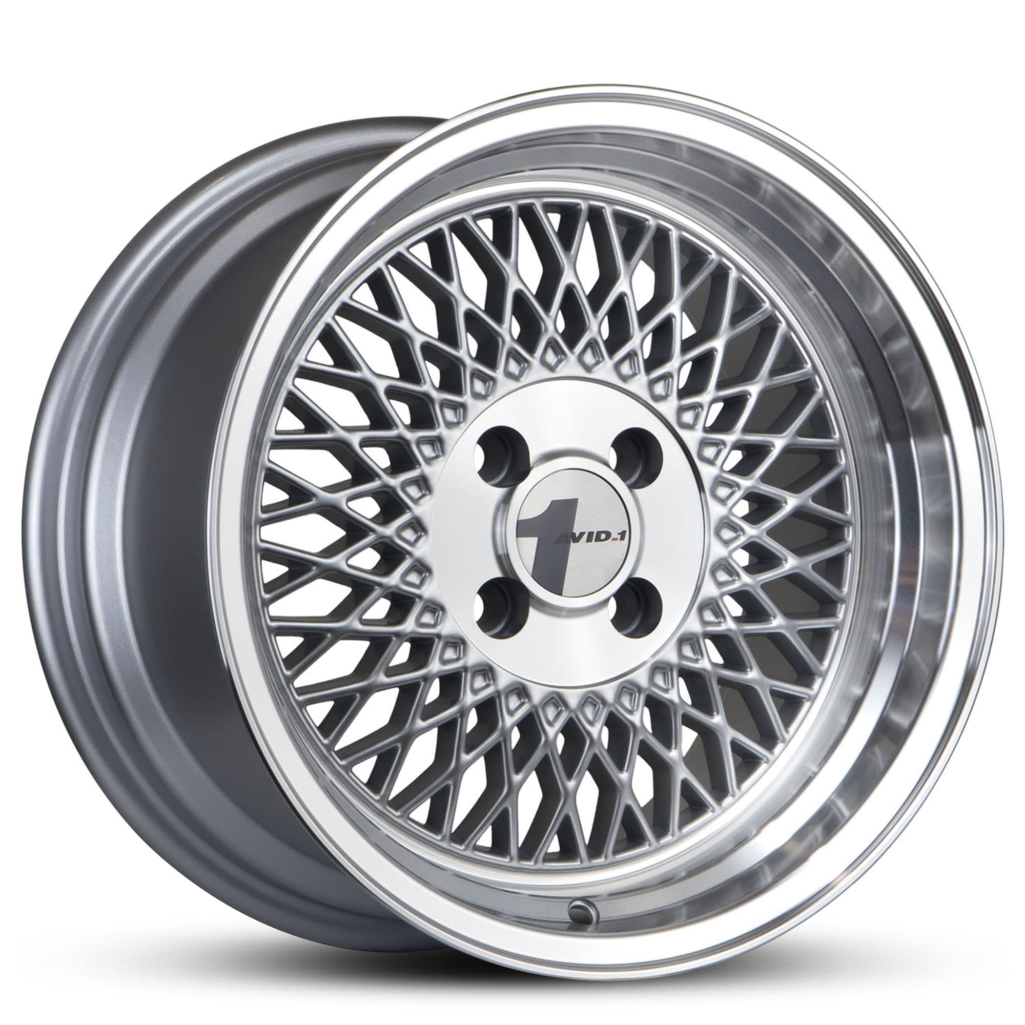 Avid Av-18 Gloss Silver Machined Lip 15x8