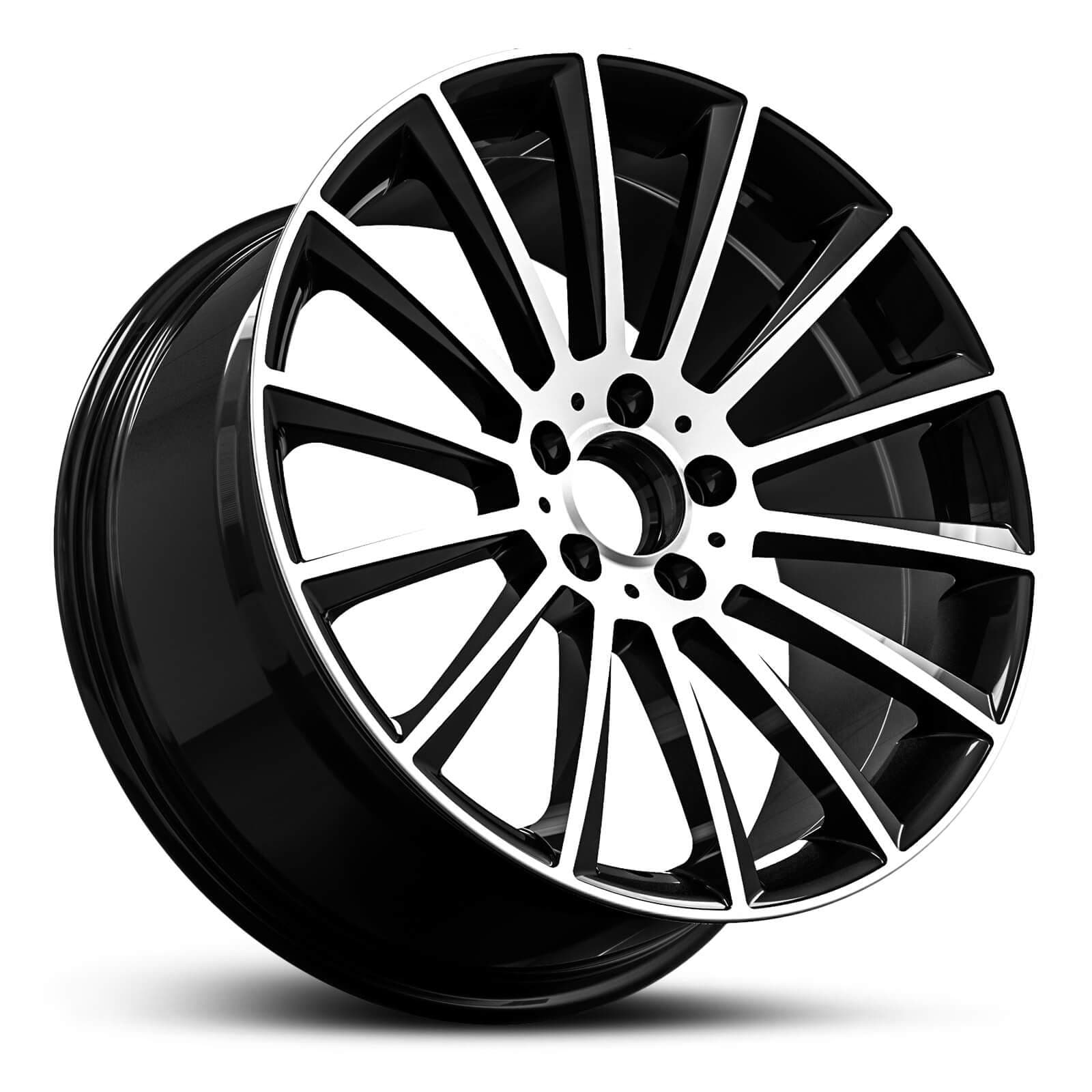 Wheel EURO SPEC REPLICA FAN 466 BLACK MACHINED FACE