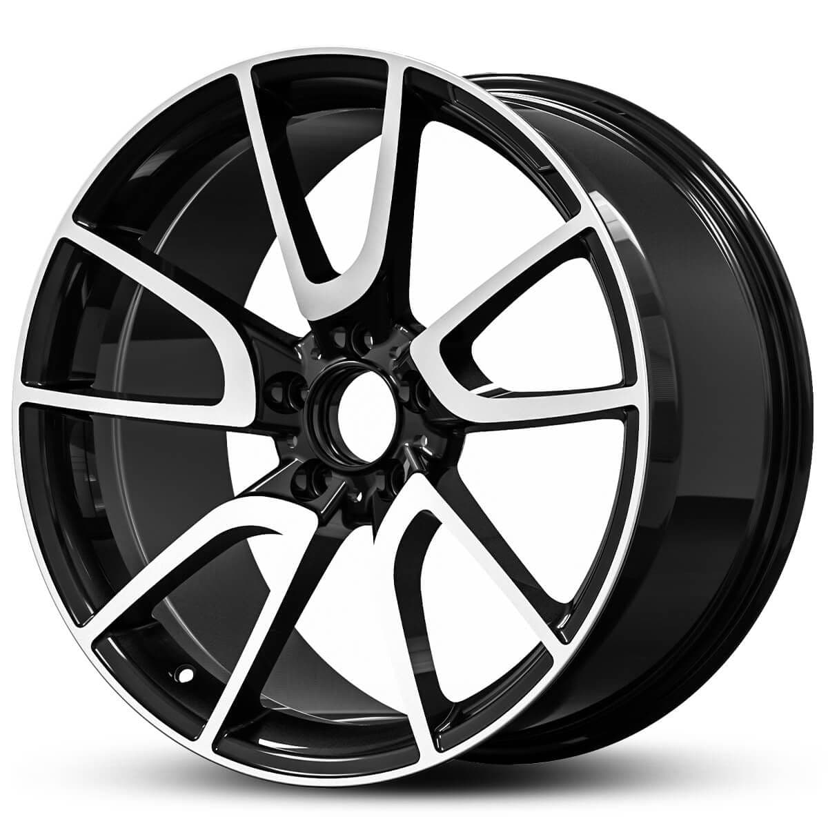 Wheel EURO SPEC REPLICA GERMAN 461 BLACK MACHINED FACE