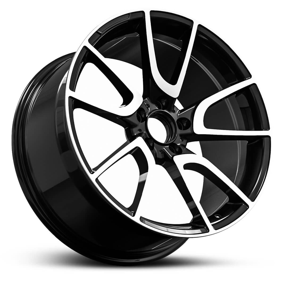 Wheel EURO SPEC REPLICA GERMAN 461 BLACK MACHINED FACE