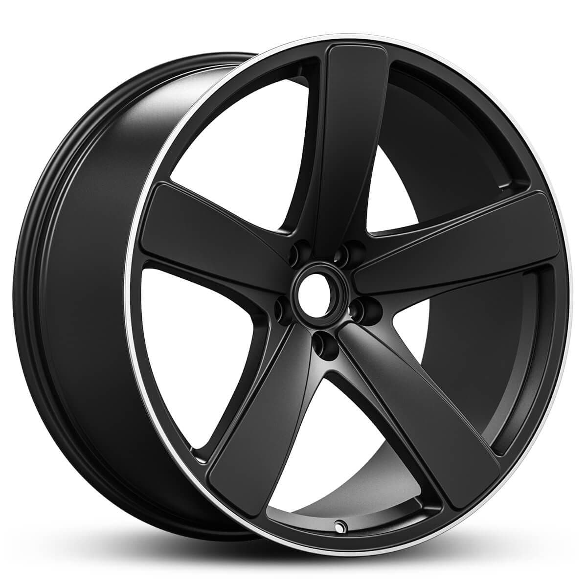 Euro Spec Replica Macann 252 Satin Black Machined Lip 21x10.0