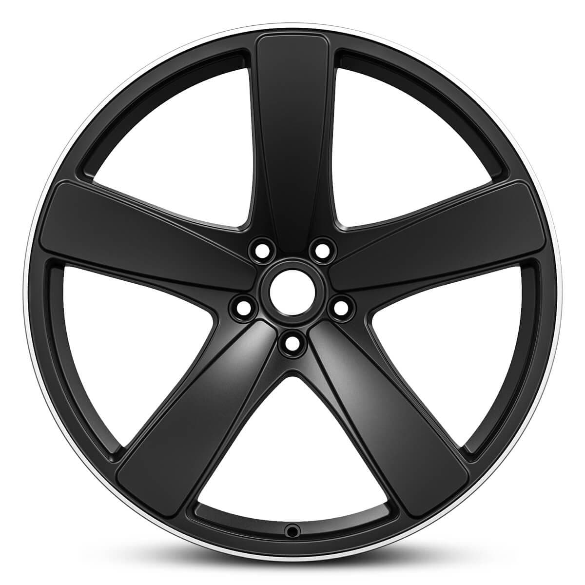 Wheel EURO SPEC REPLICA MACANN 252 SATIN BLACK MACHINED LIP