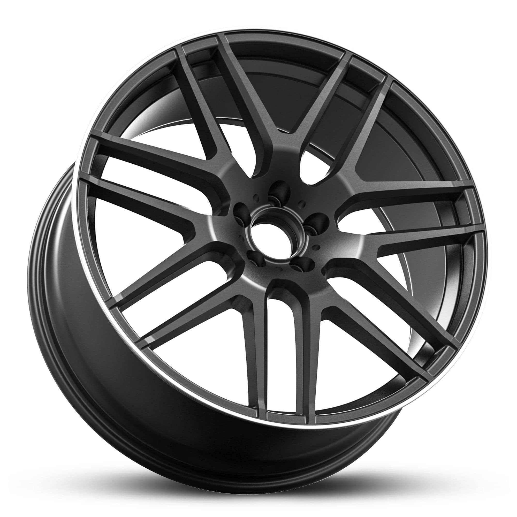 Wheel EURO SPEC REPLICA MERC MESH 467 SATIN BLACK MACHINED LIP