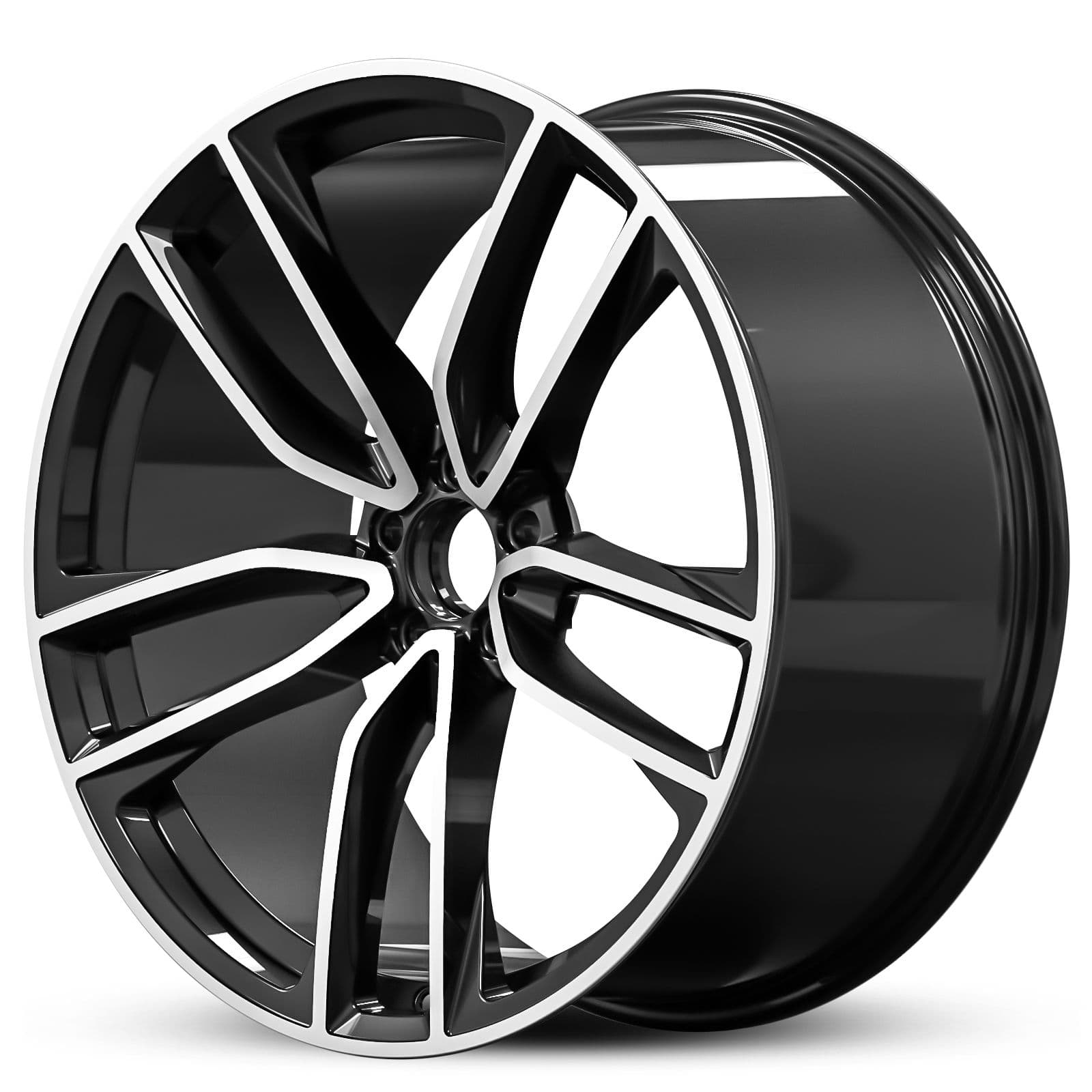 Wheel EURO SPEC REPLICA MERC TWIN 997 BLACK MACHINED FACE