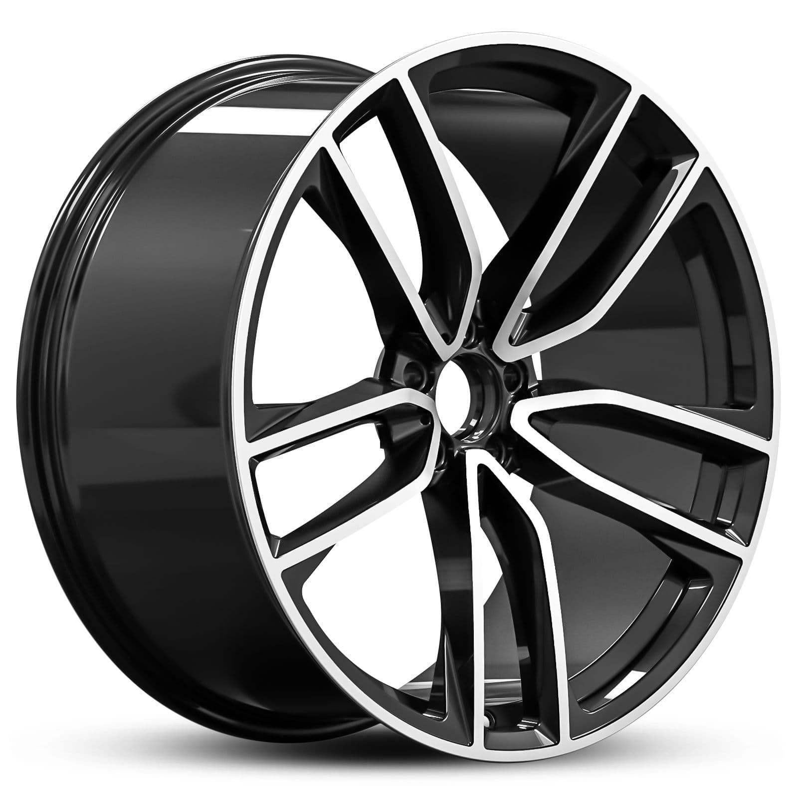 Wheel EURO SPEC REPLICA MERC TWIN 997 BLACK MACHINED FACE