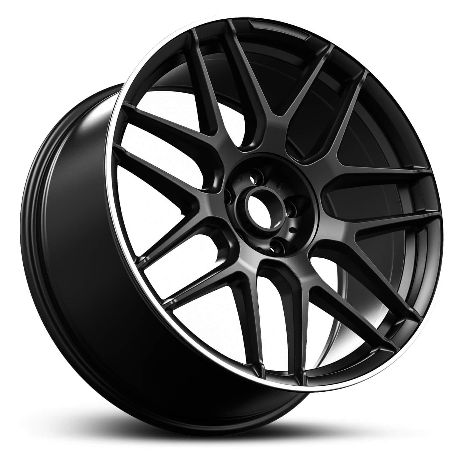 Wheel EURO SPEC REPLICA MERK 468 SATIN BLACK MACHINED LIP