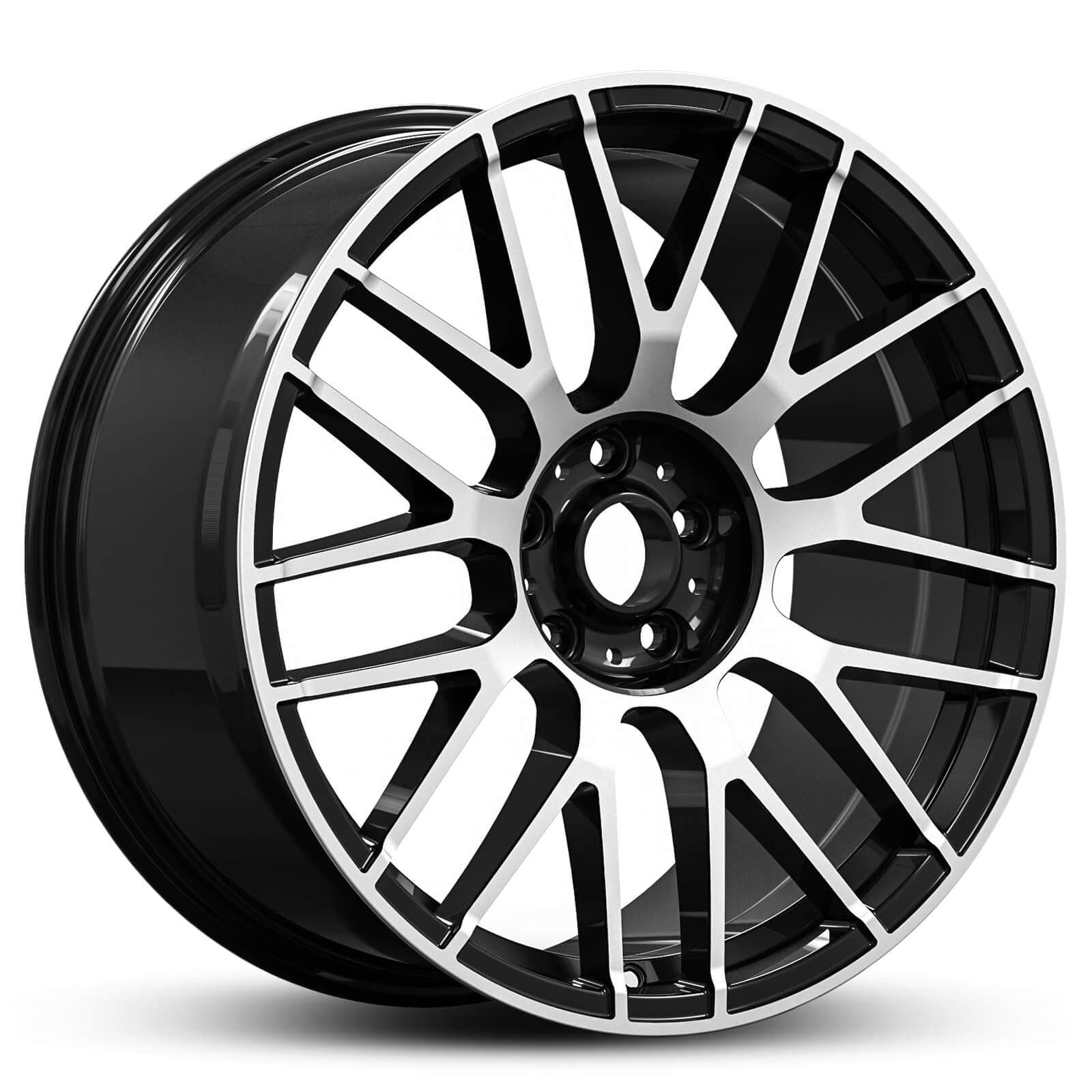 Wheel EURO SPEC REPLICA MESH 851 BLACK MACHINED FACE
