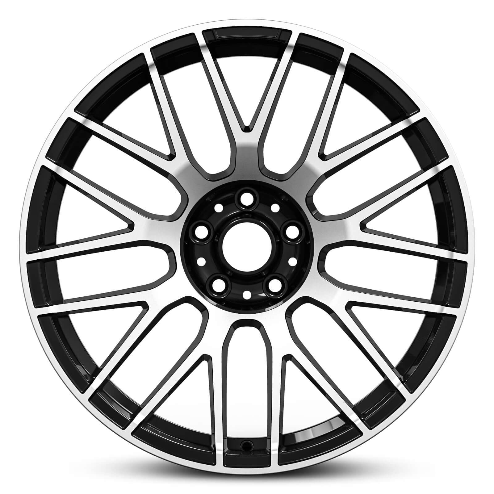 Wheel EURO SPEC REPLICA MESH 851 BLACK MACHINED FACE