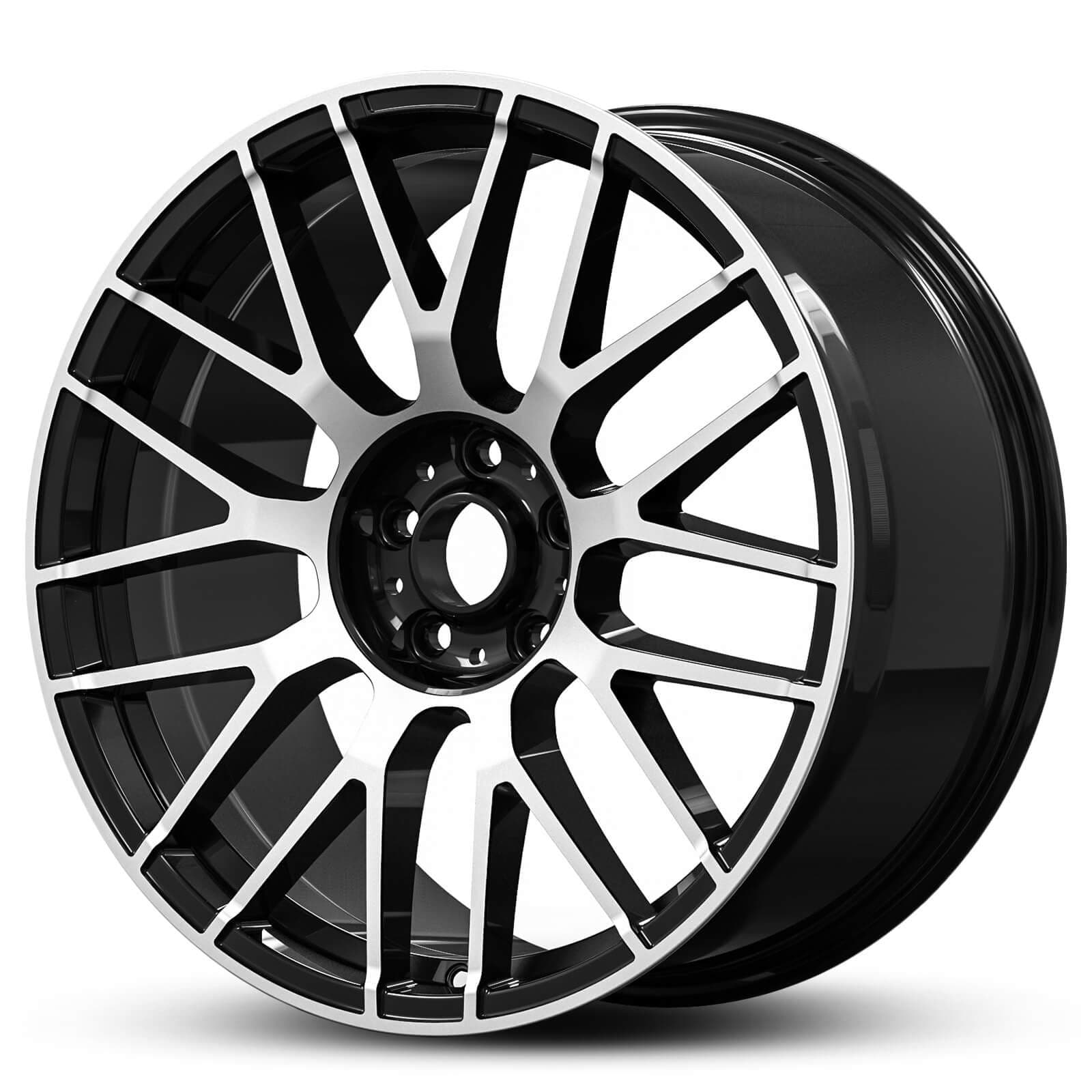 Wheel EURO SPEC REPLICA MESH 851 BLACK MACHINED FACE