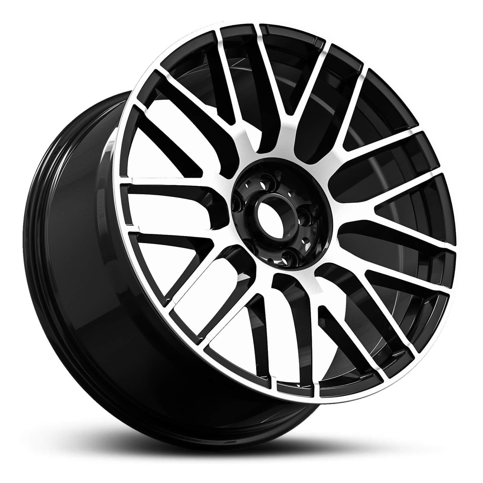 Wheel EURO SPEC REPLICA MESH 851 BLACK MACHINED FACE