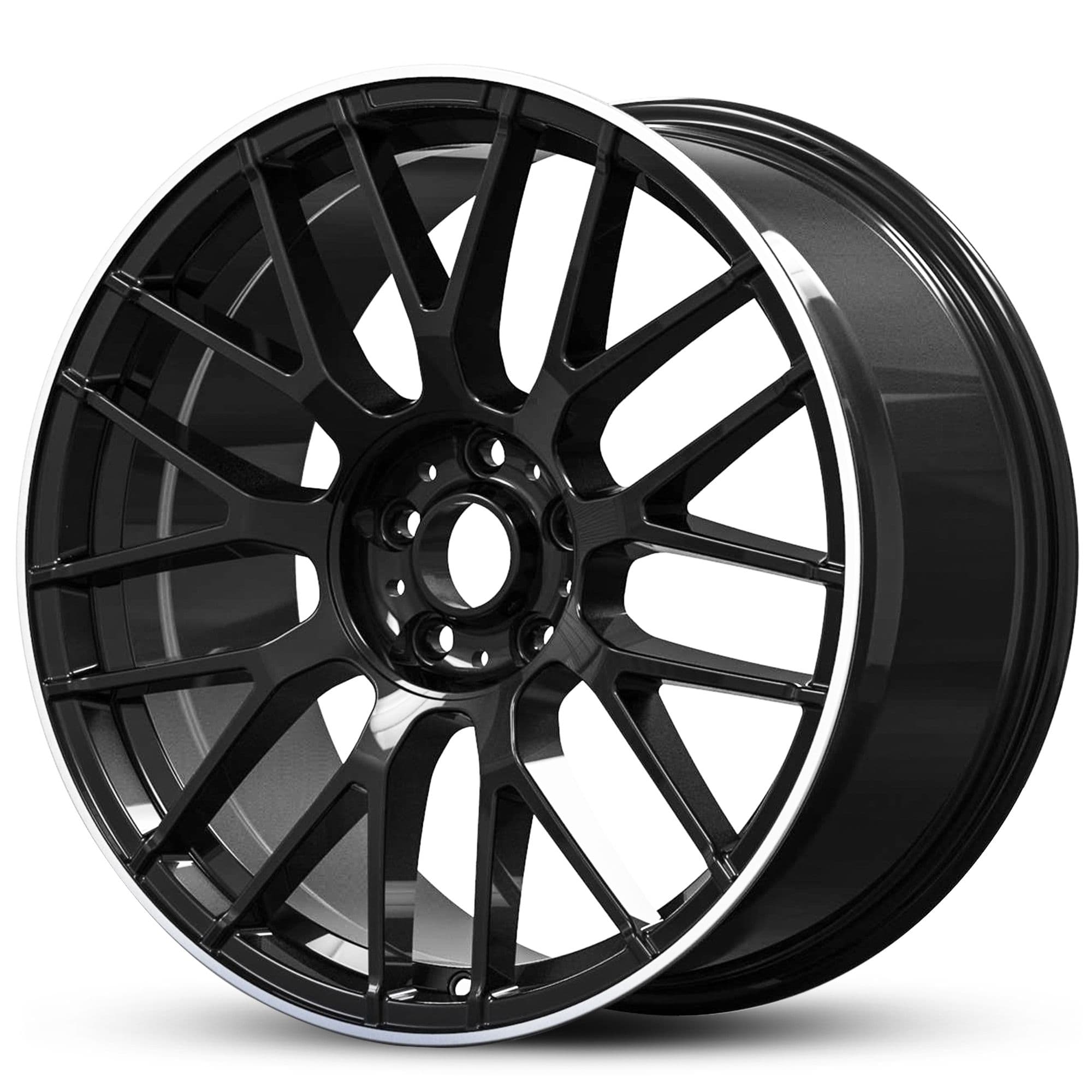 Wheel EURO SPEC REPLICA MESH 851 GLOSS BLACK MACHINED LIP