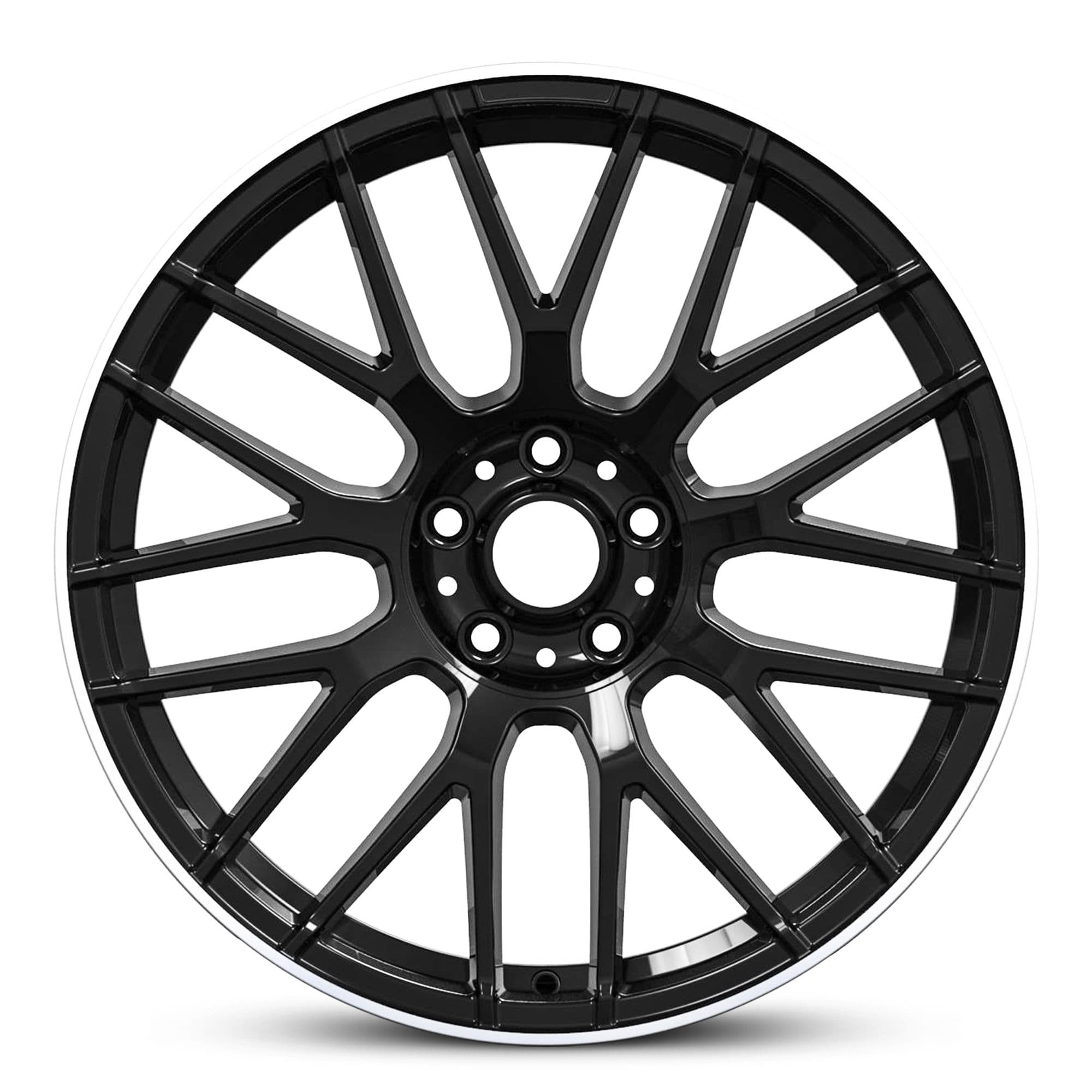 Wheel EURO SPEC REPLICA MESH 851 GLOSS BLACK MACHINED LIP