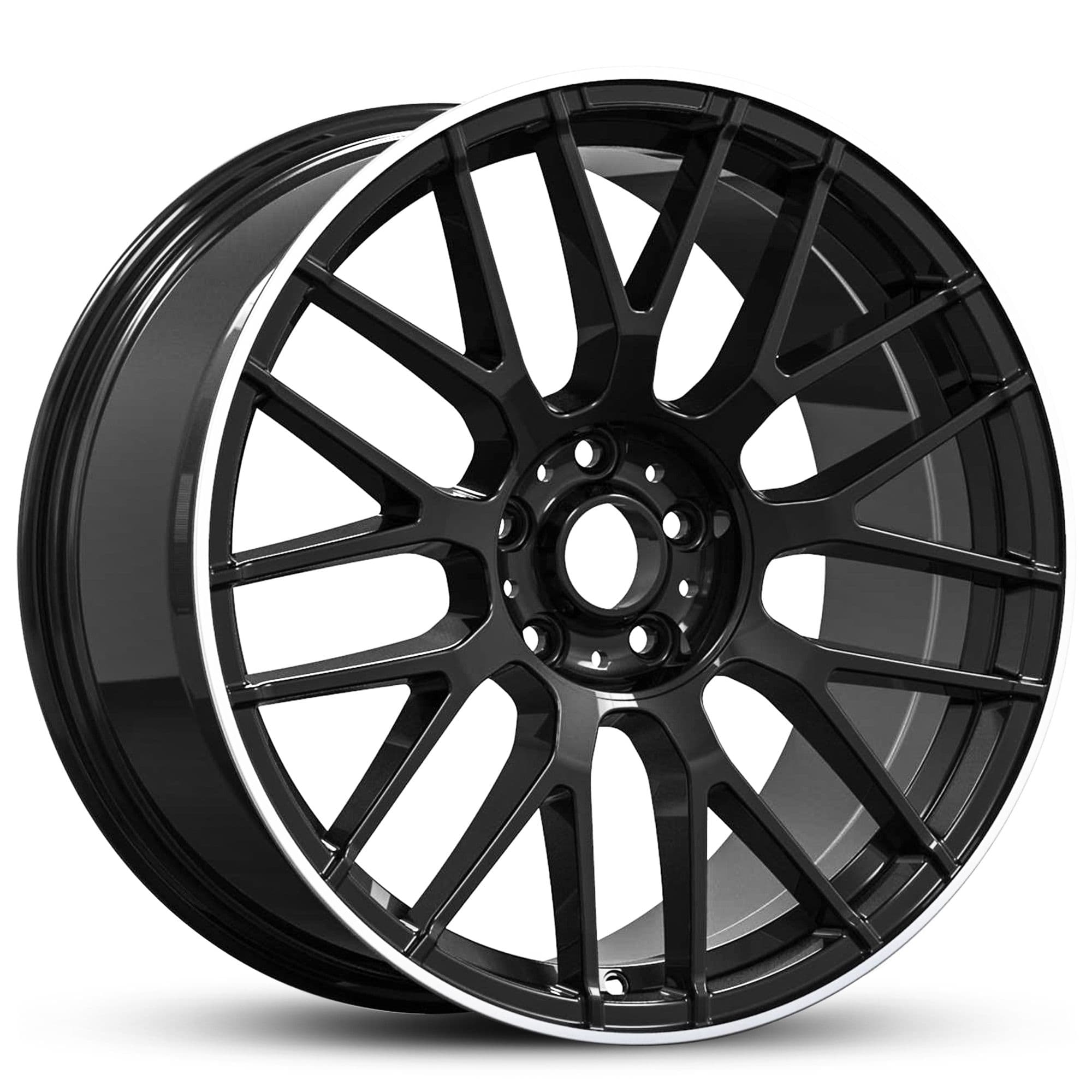 Euro Spec Replica Mesh 851 Gloss Black Machined Lip 19x9.5
