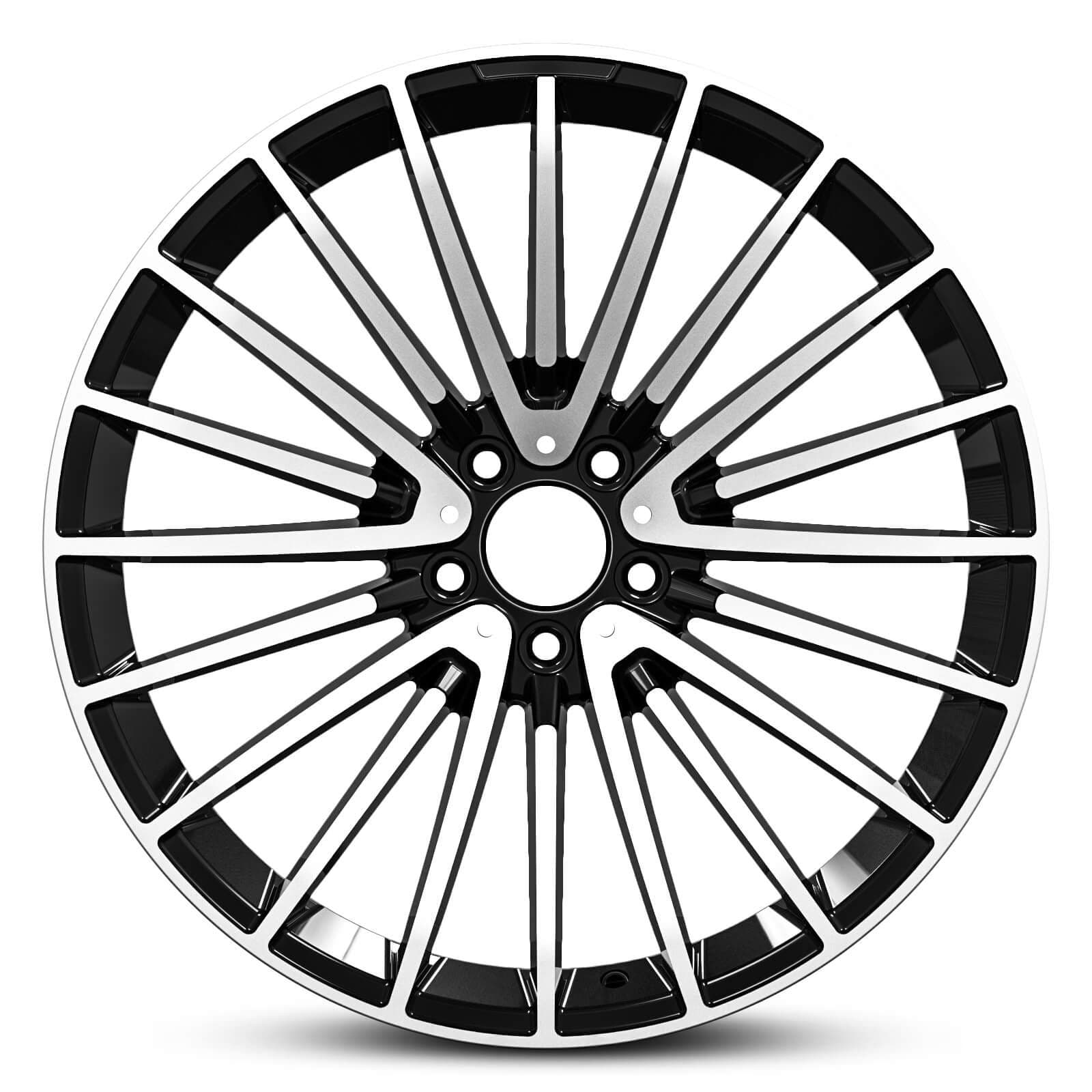 Wheel EURO SPEC REPLICA MULTI 457 BLACK MACHINED