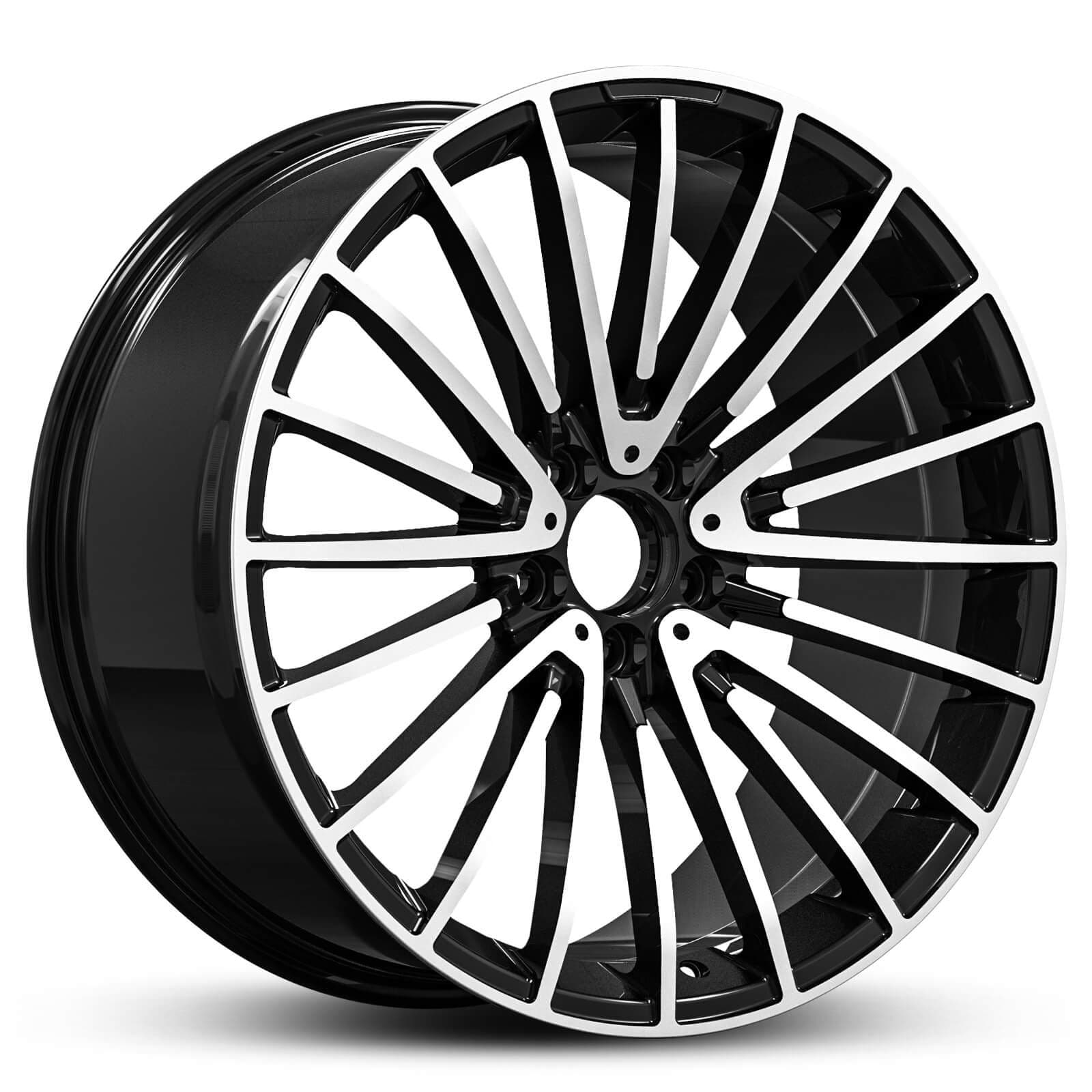 Euro Spec Replica Multi 457 Black Machined 20x9.5