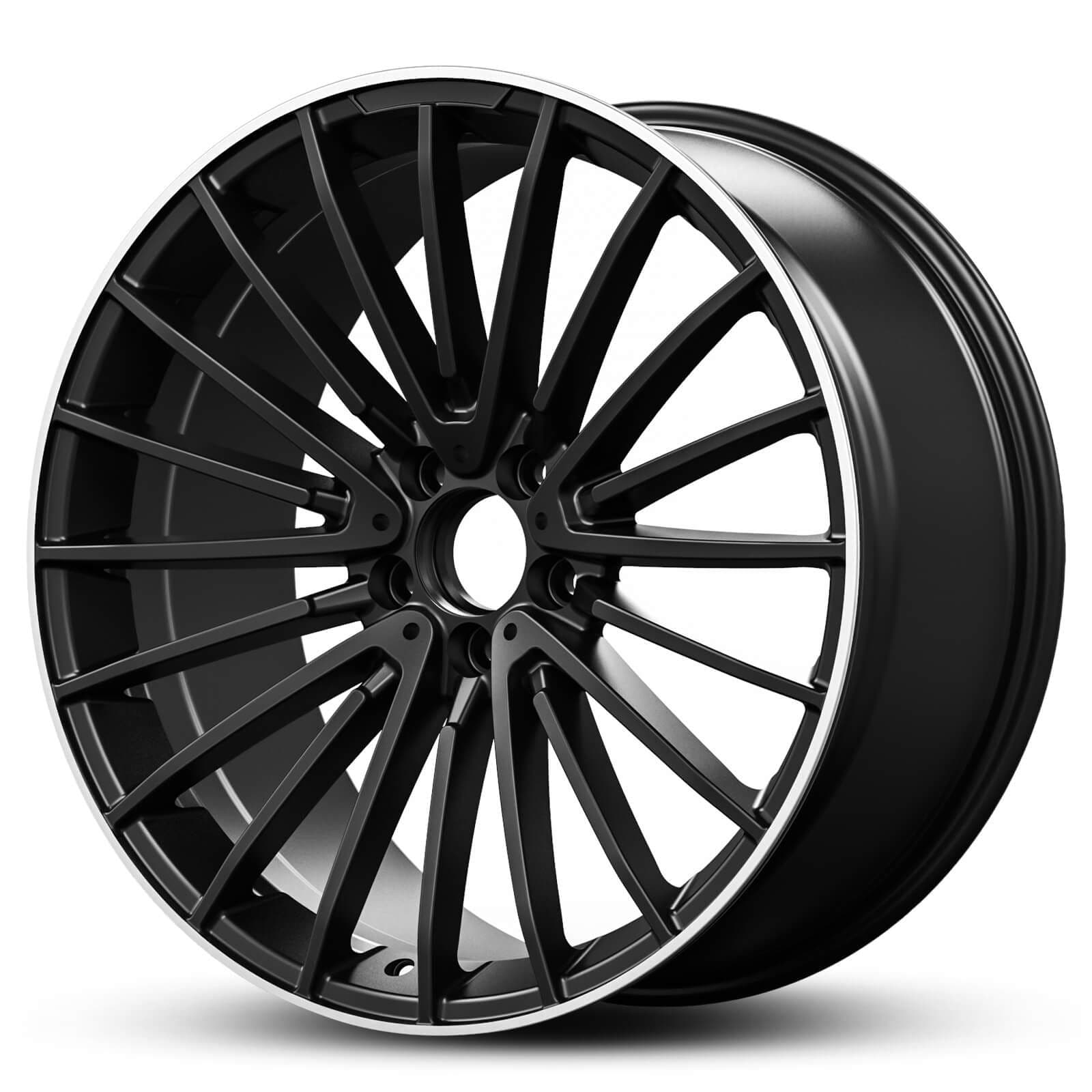 Wheel EURO SPEC REPLICA MULTI 457 SATIN BLACK MACHINED LIP