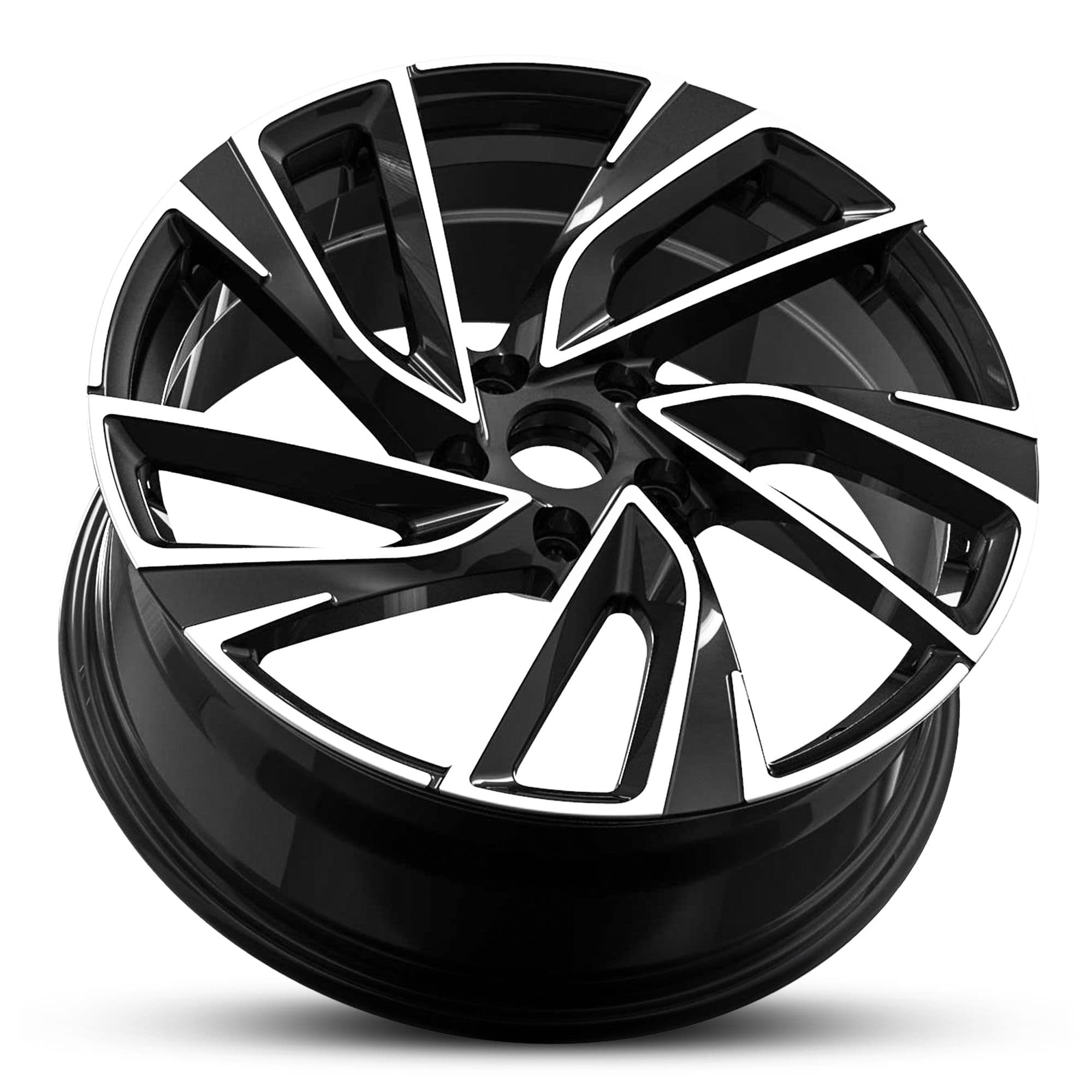Wheel EURO SPEC REPLICA TURBINE 827 BLACK MACHINED FACE