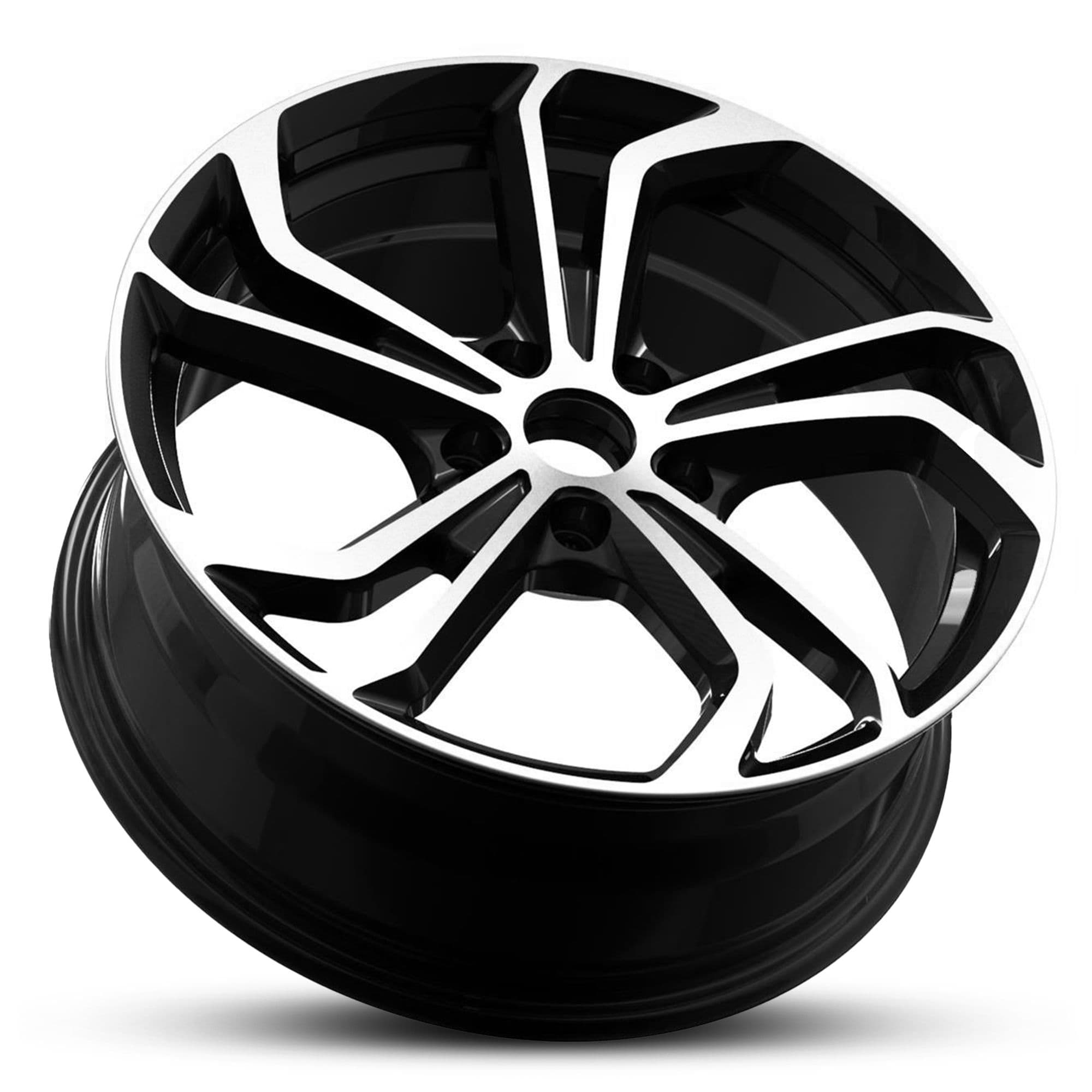 Wheel EURO SPEC REPLICA TWIN TWIST 996 BLACK MACHINED FACE