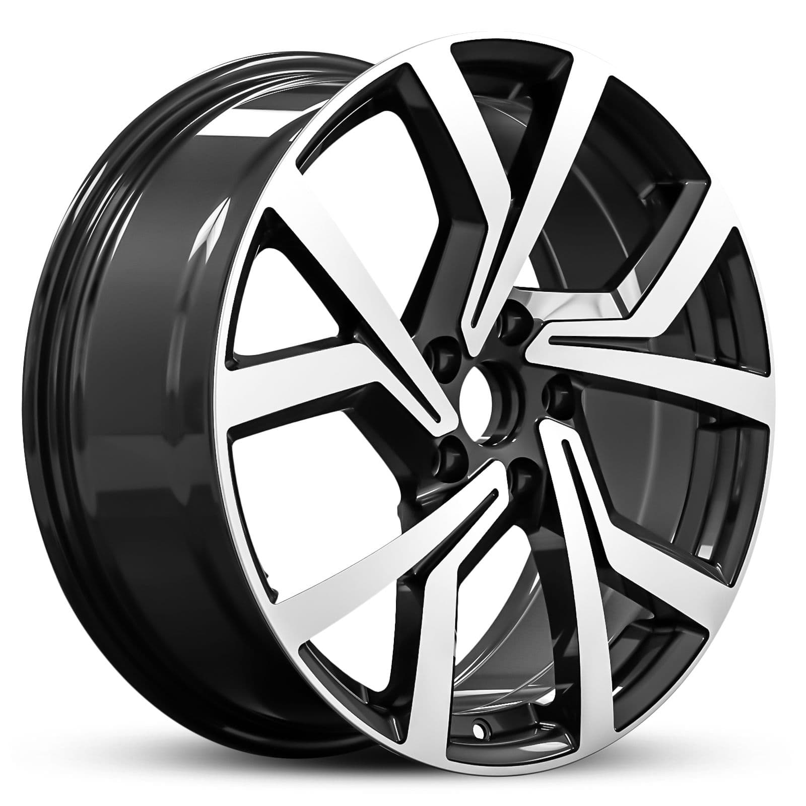 Wheel EURO SPEC REPLICA VEE 901 BLACK MACHINED FACE