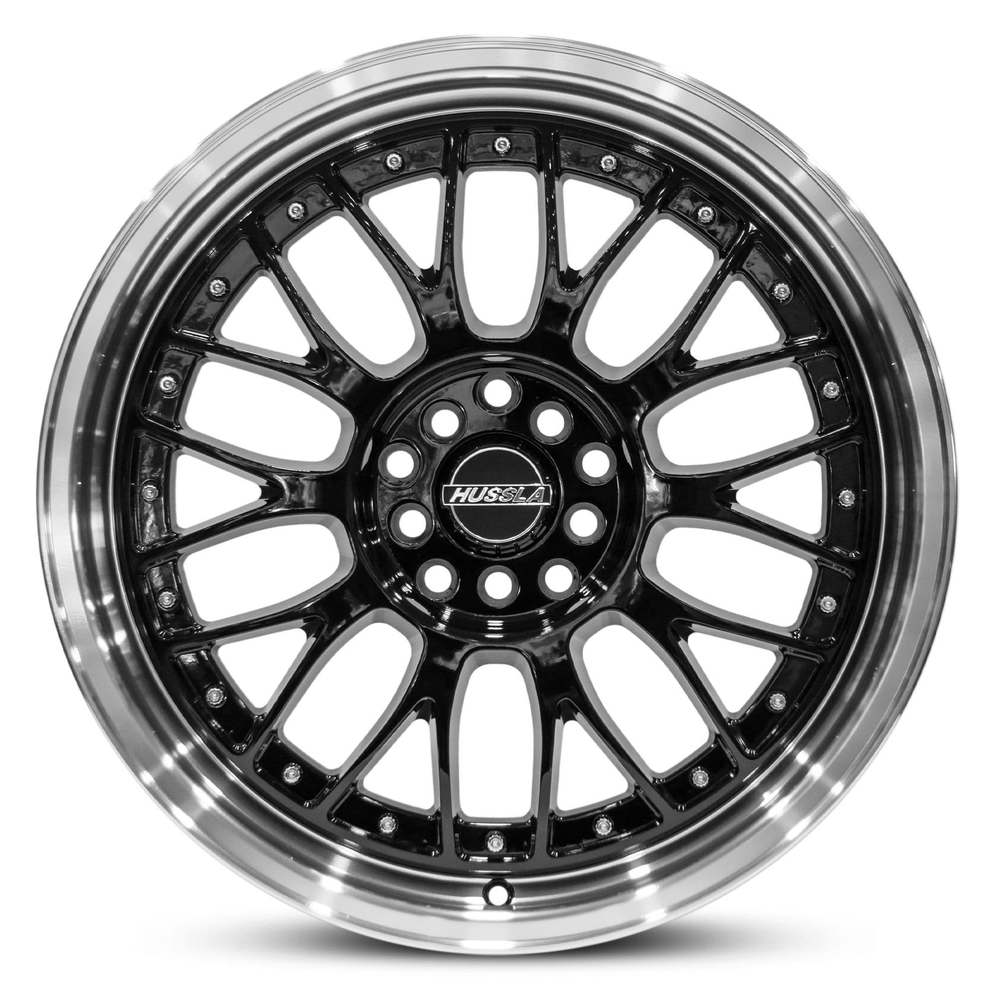 Wheel HUSSLA 021 GLOSS BLACK MACHINED LIP