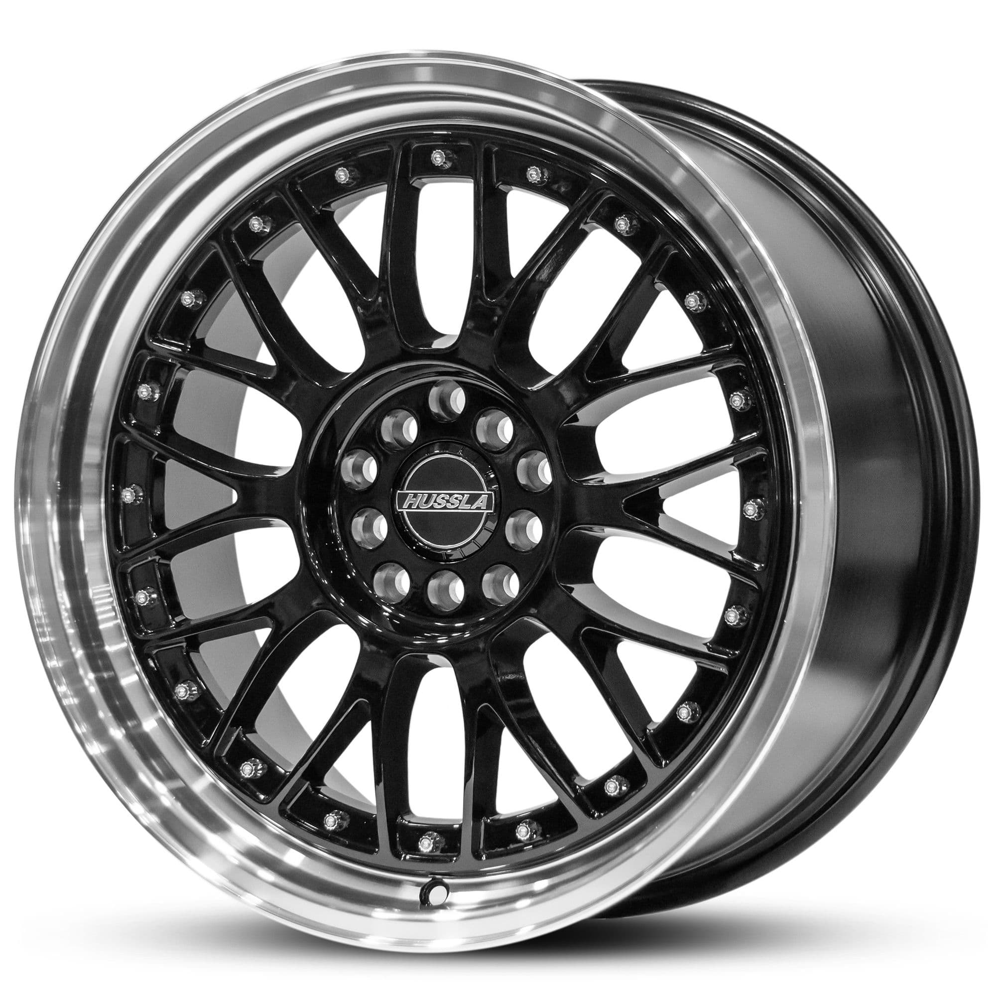 Wheel HUSSLA 021 GLOSS BLACK MACHINED LIP