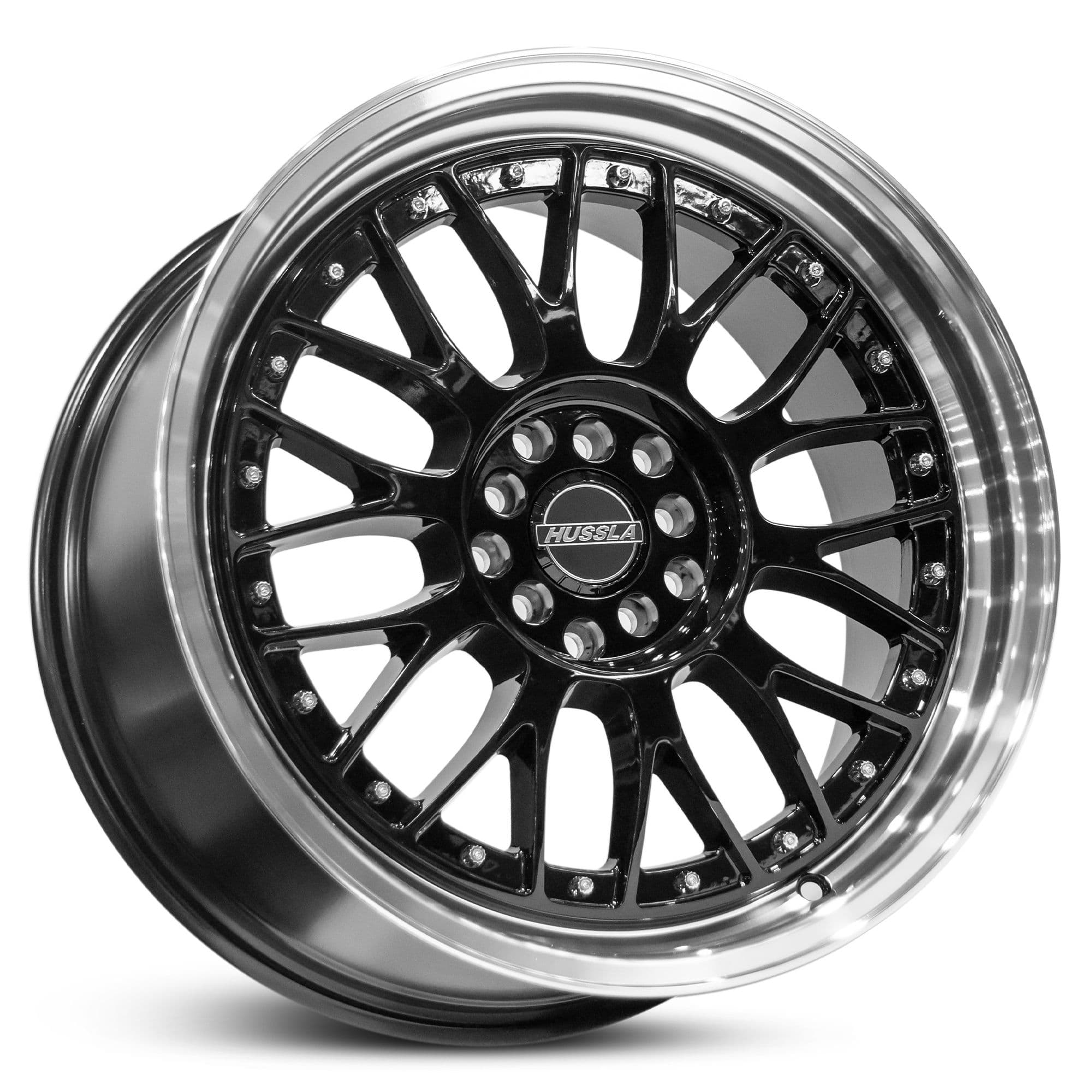 Wheel HUSSLA 021 GLOSS BLACK MACHINED LIP
