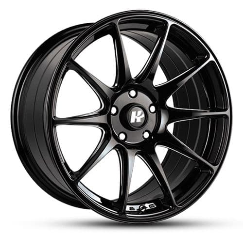 Hussla 027 Gloss Black Milled Spokes 18x8.75
