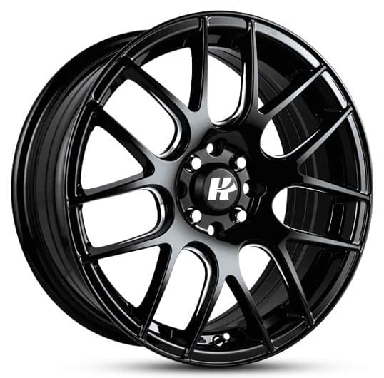 Hussla 030 Gloss Black Milled Spokes 18x8.75
