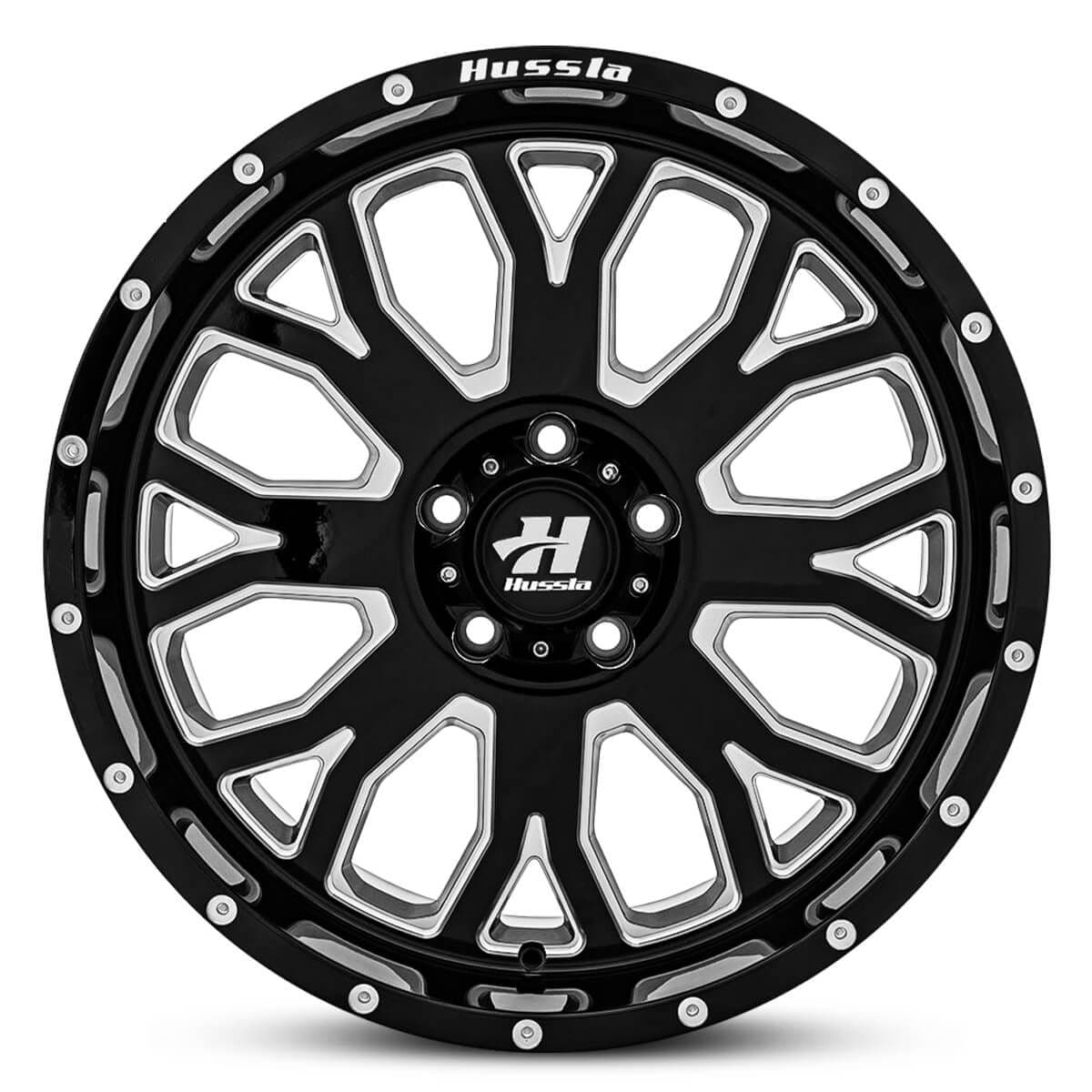 Wheel HUSSLA AK47 GLOSS BLACK MILLED