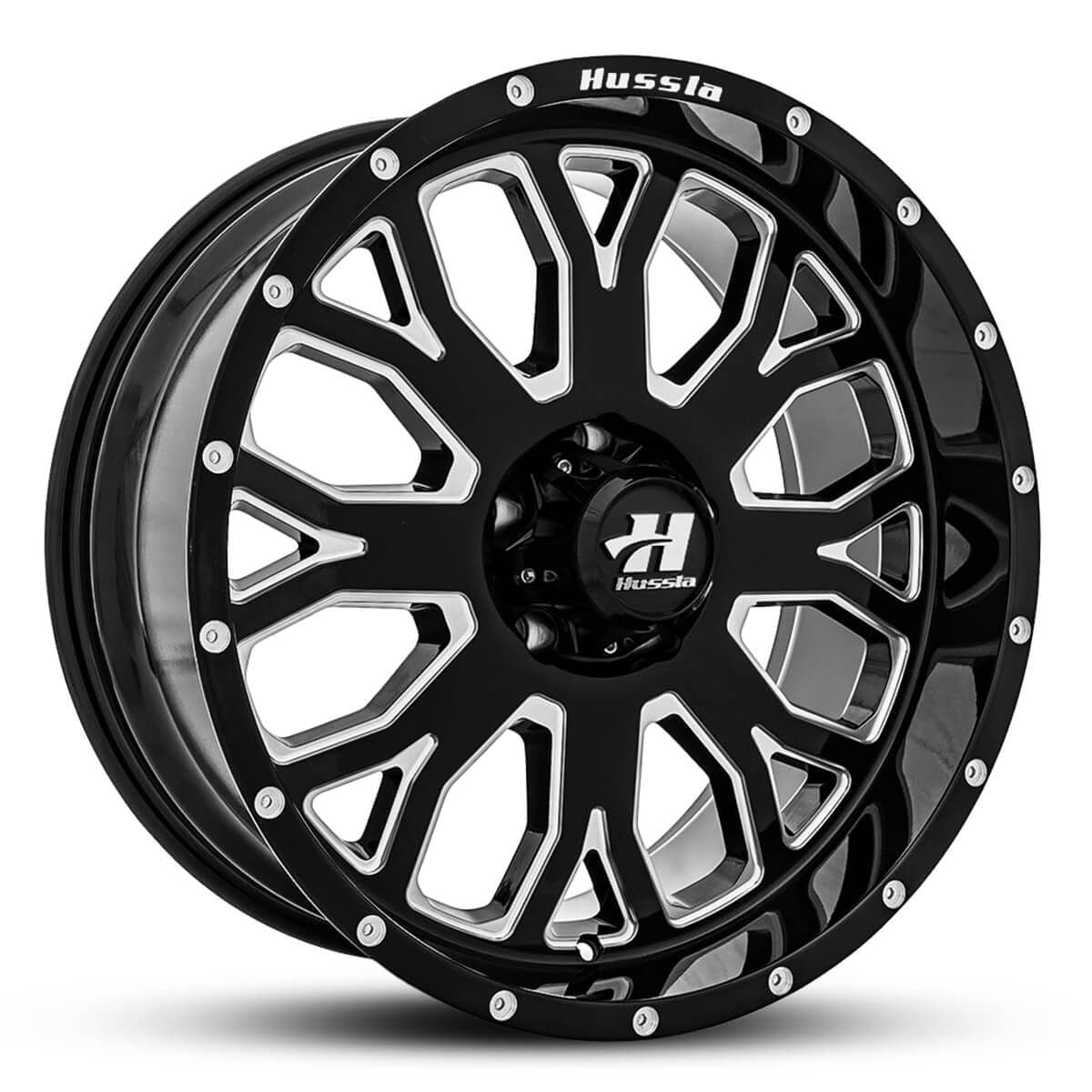 Wheel HUSSLA AK47 GLOSS BLACK MILLED
