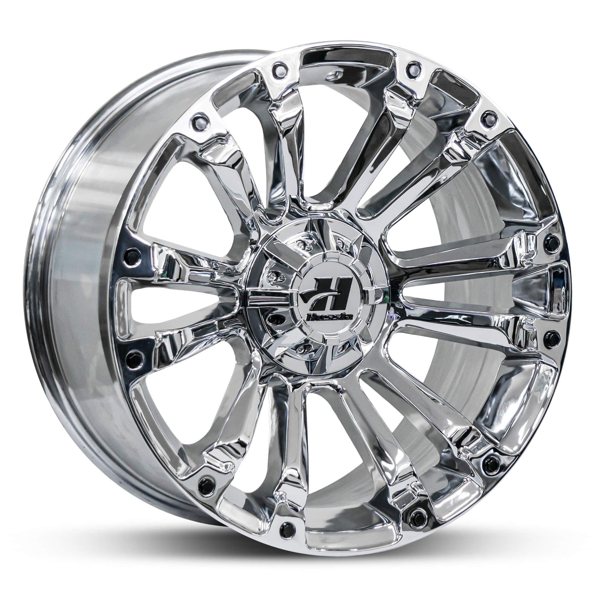Hussla Ambush Chrome Black Bolts 17x9