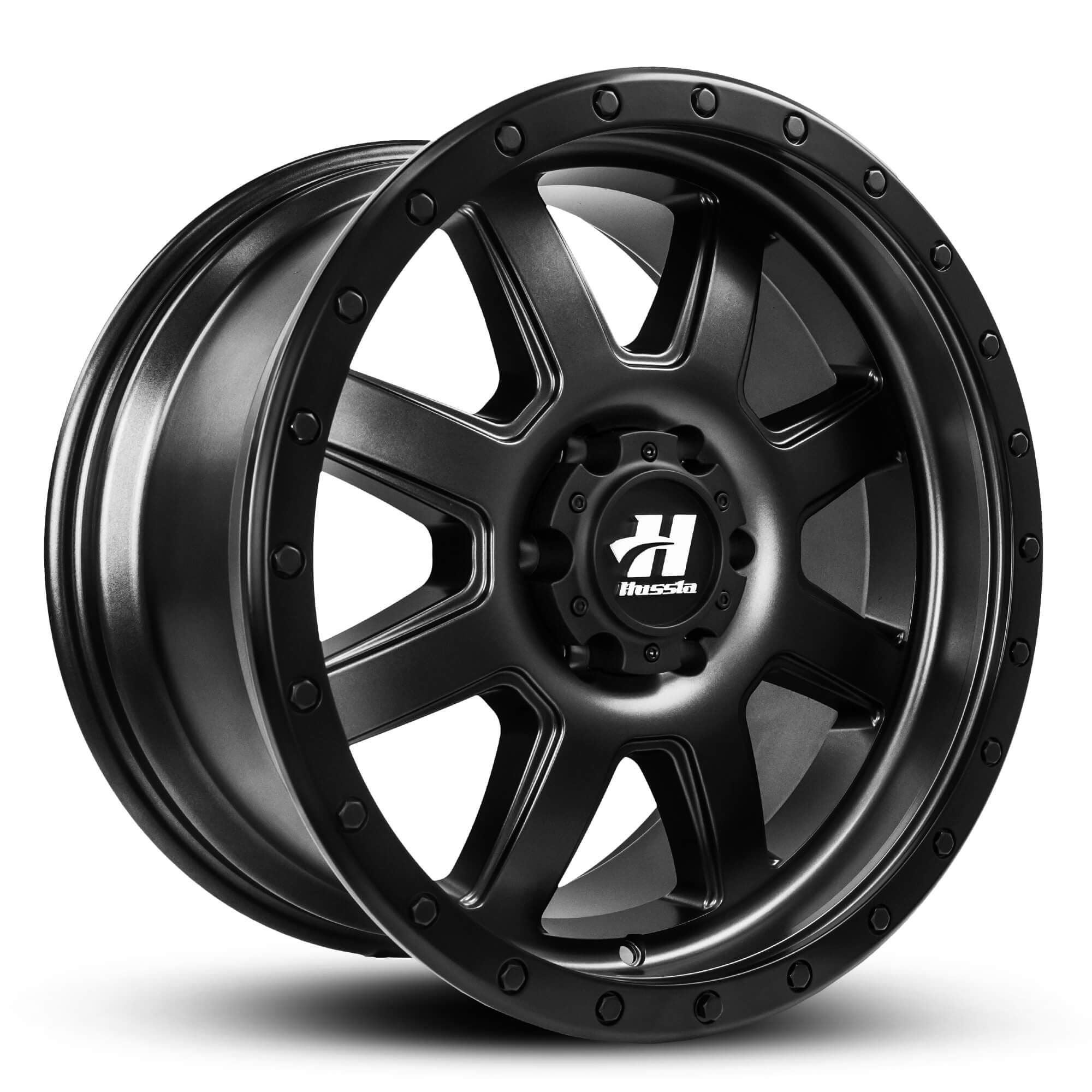 Hussla Combat Full Matte Black 18x10