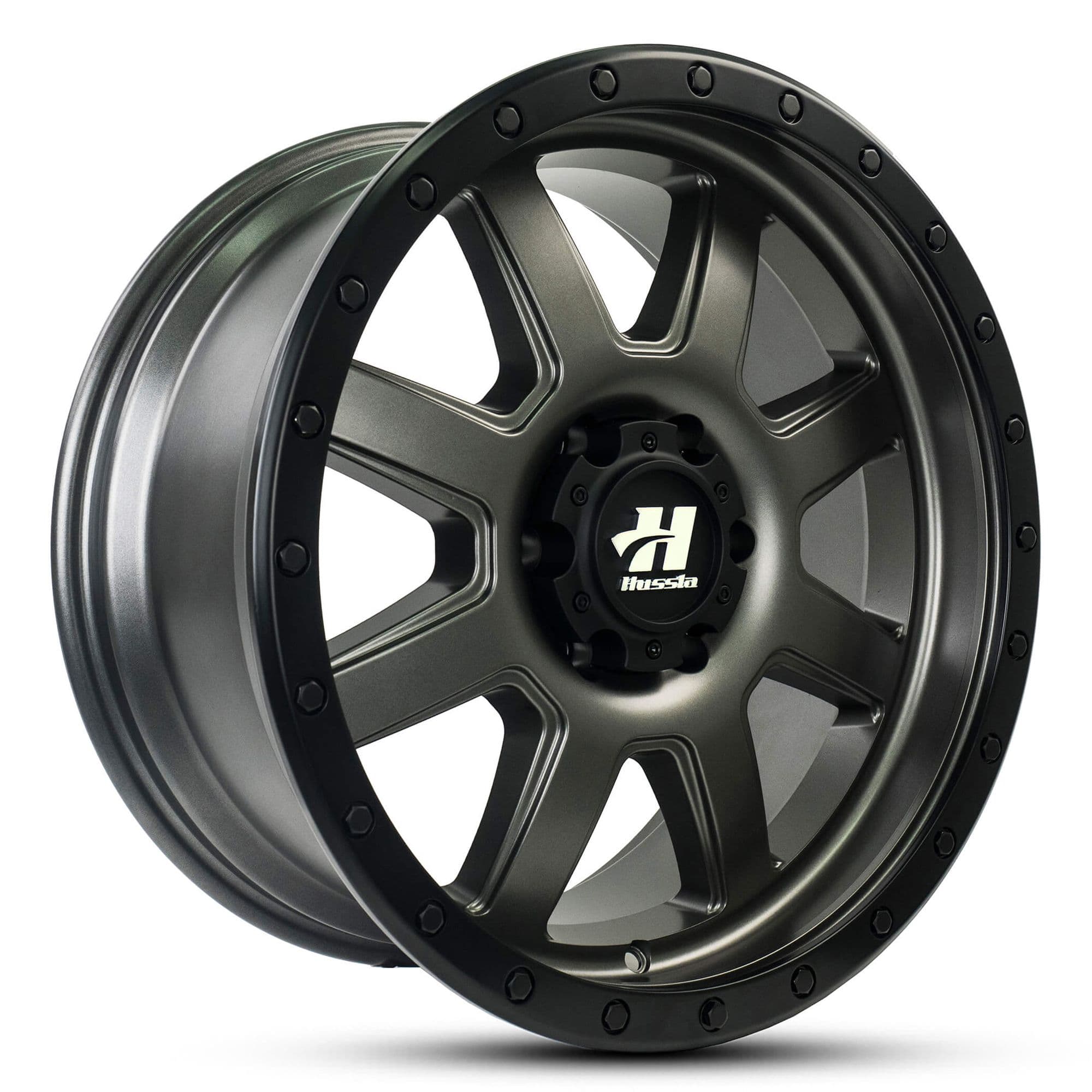 Hussla Combat Matte Grey Black Lip 20x9