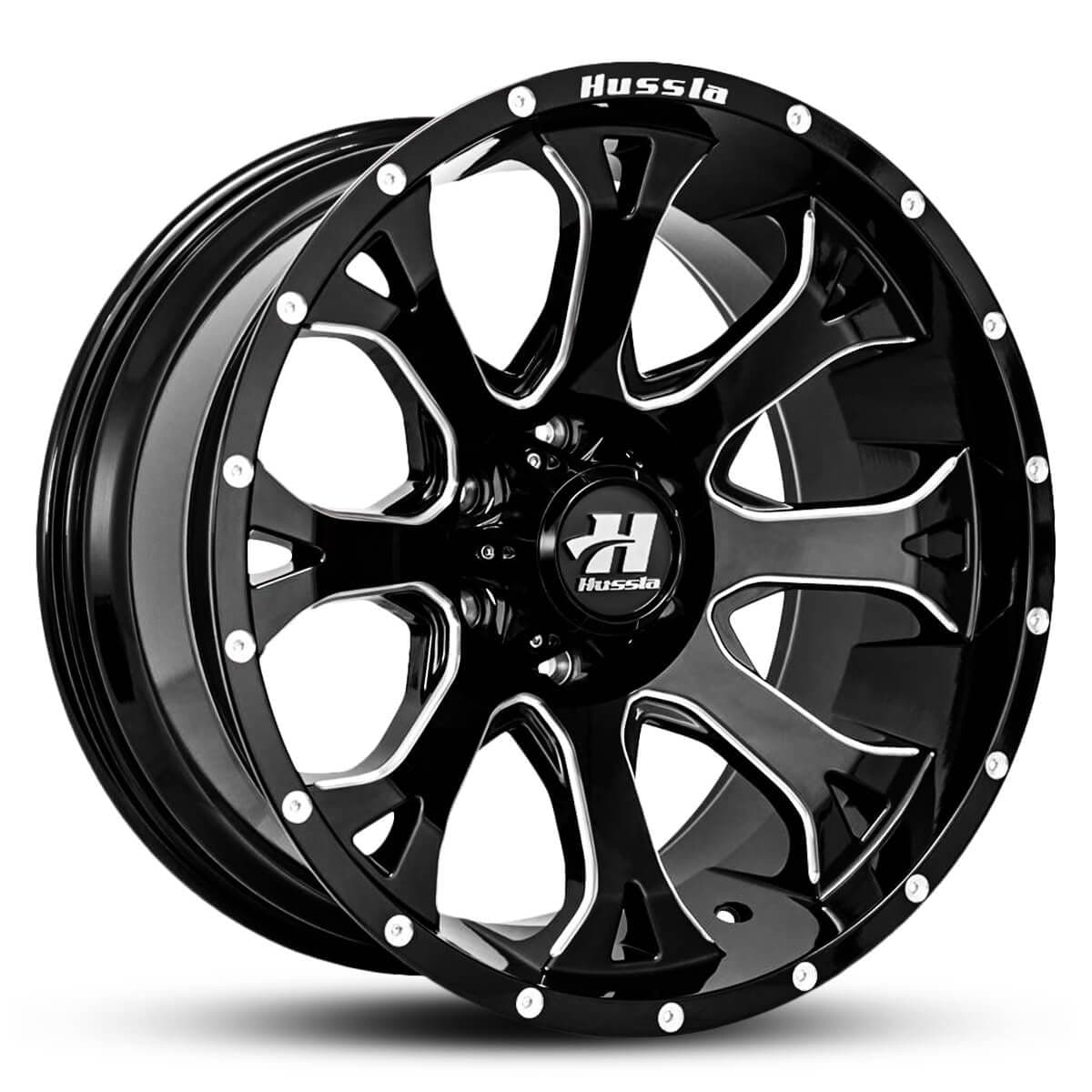 Hussla Desert Eagle Gloss Black Milled 20x10