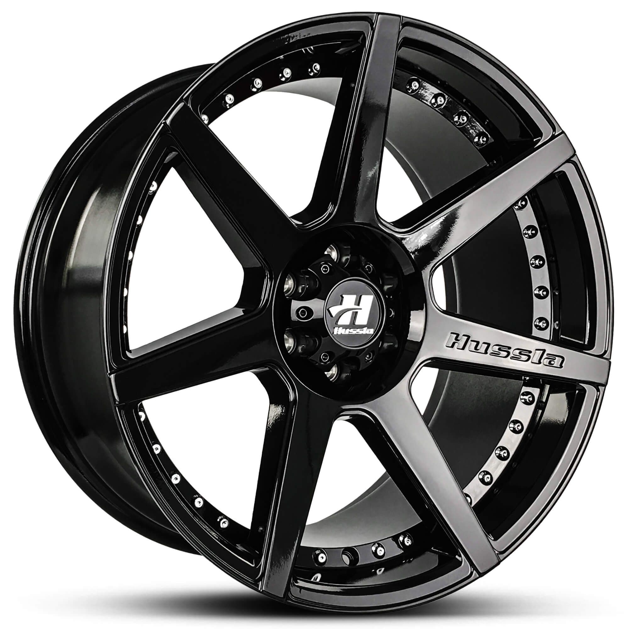 Hussla Dynasty Gloss Black Chrome Bolts 20x9.5