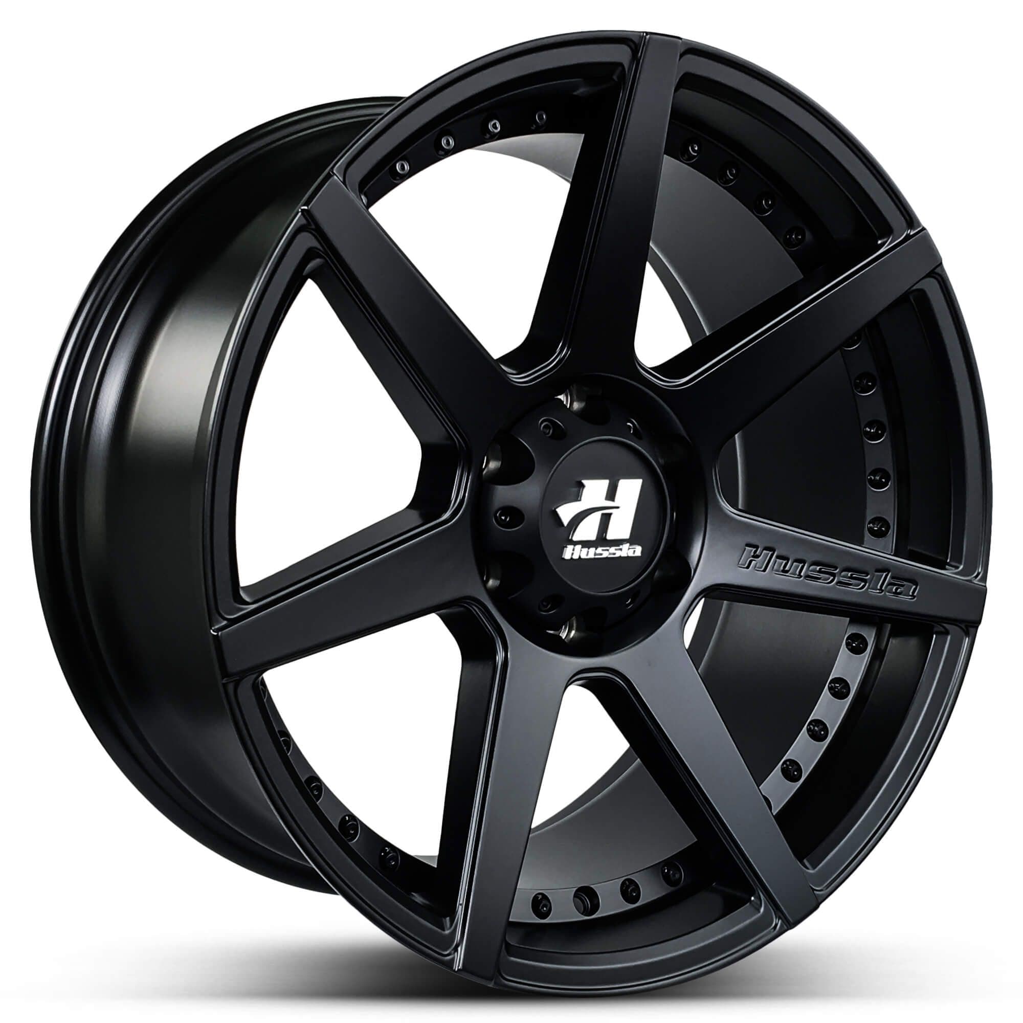 Wheel HUSSLA DYNASTY MATTE BLACK BLACK RIVETS