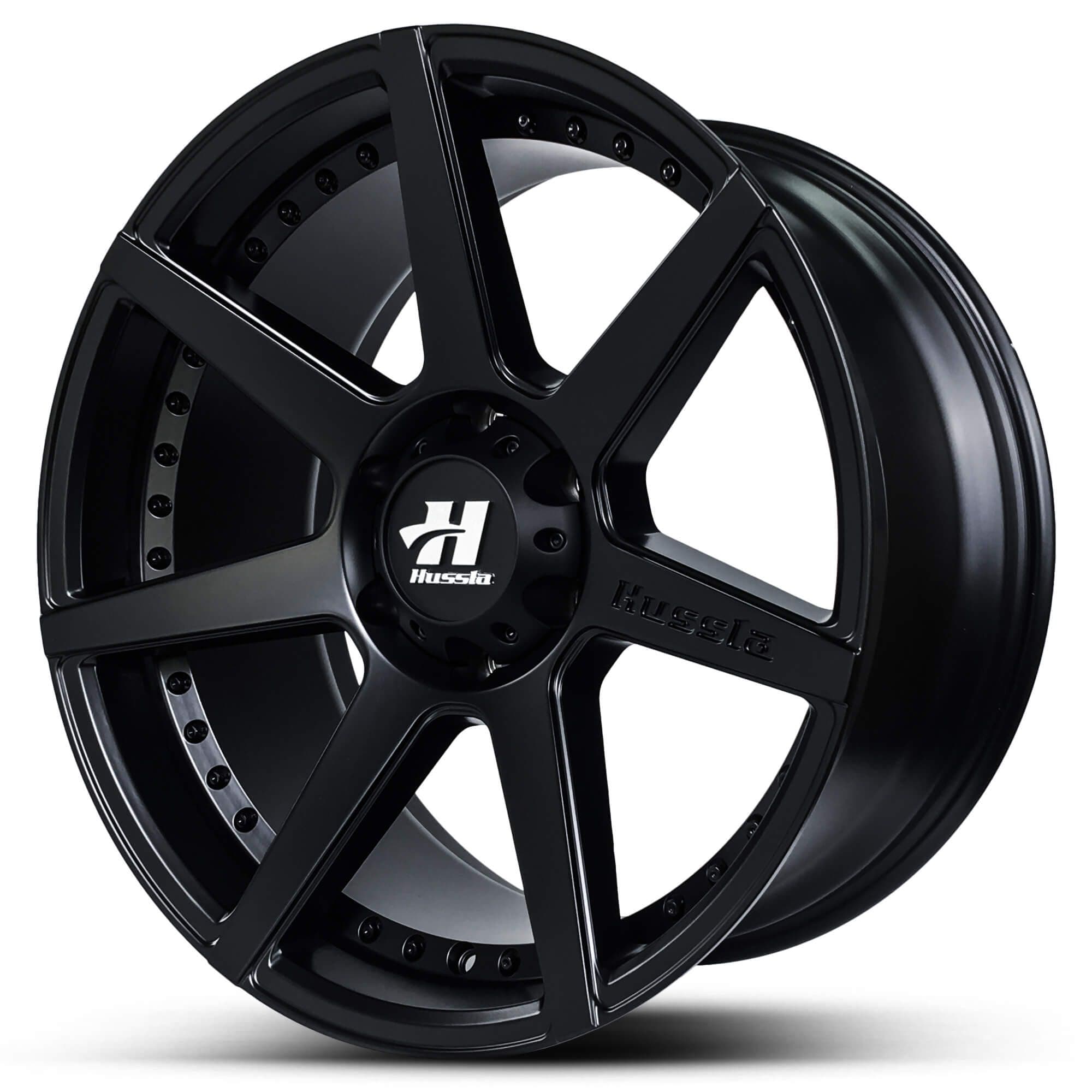 Wheel HUSSLA DYNASTY MATTE BLACK BLACK RIVETS