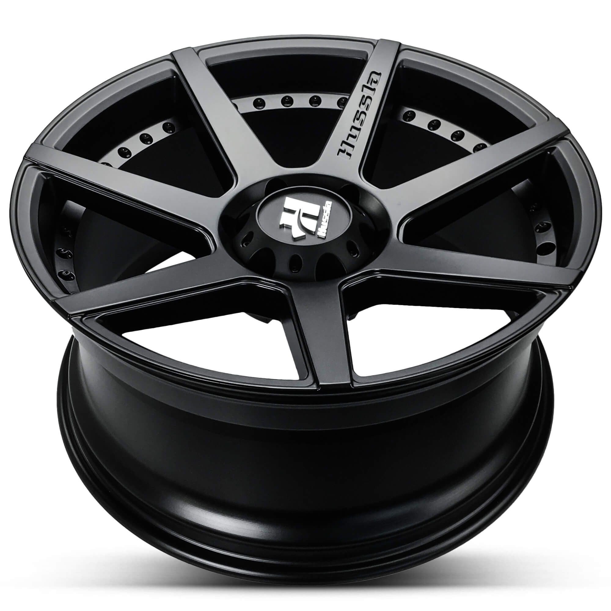 Wheel HUSSLA DYNASTY MATTE BLACK BLACK RIVETS