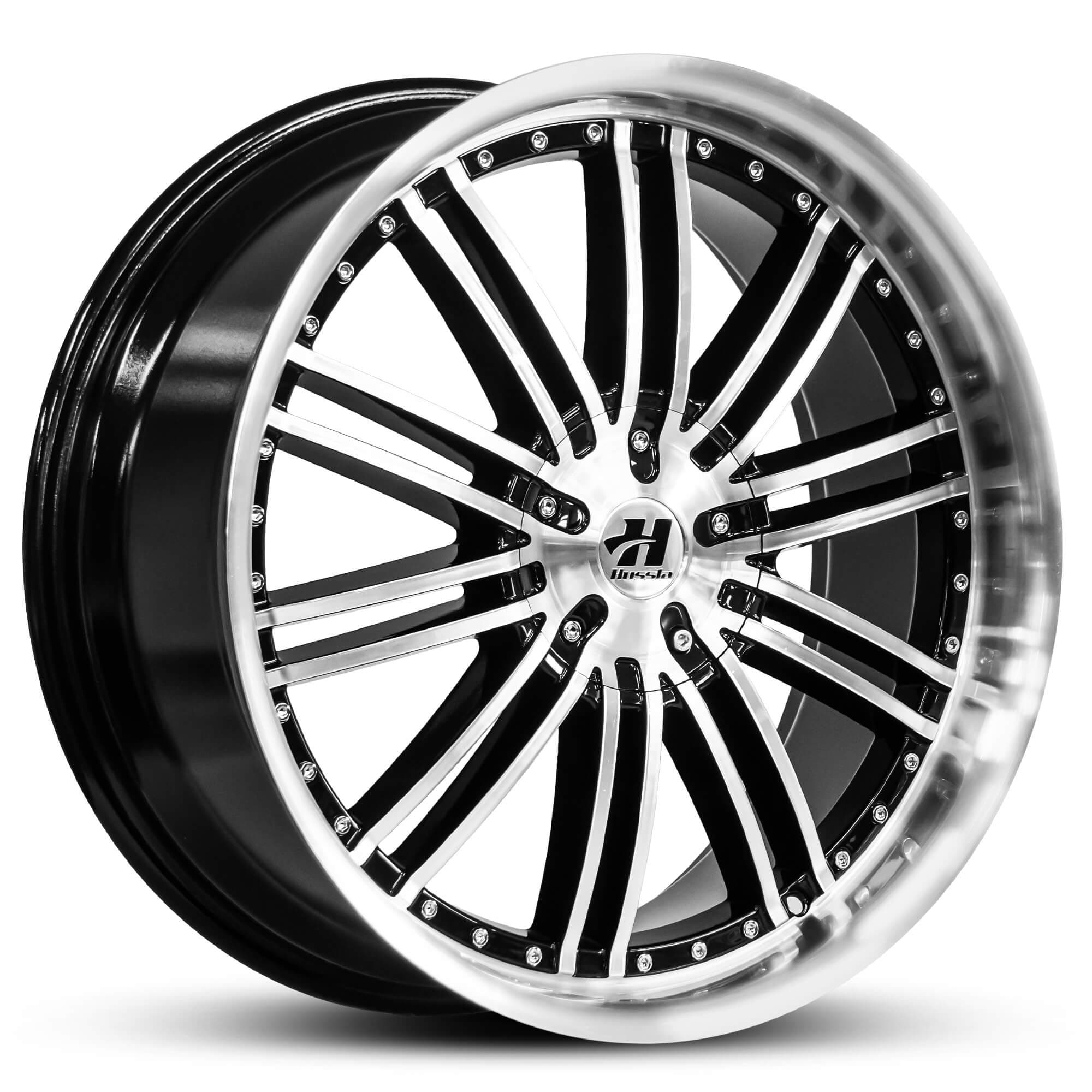 Wheel HUSSLA ELEGANT GLOSS BLACK MACHINED FACE