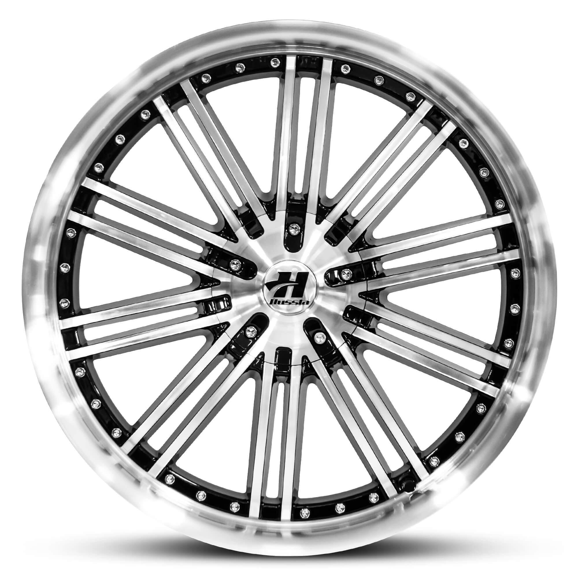 Wheel HUSSLA ELEGANT GLOSS BLACK MACHINED FACE