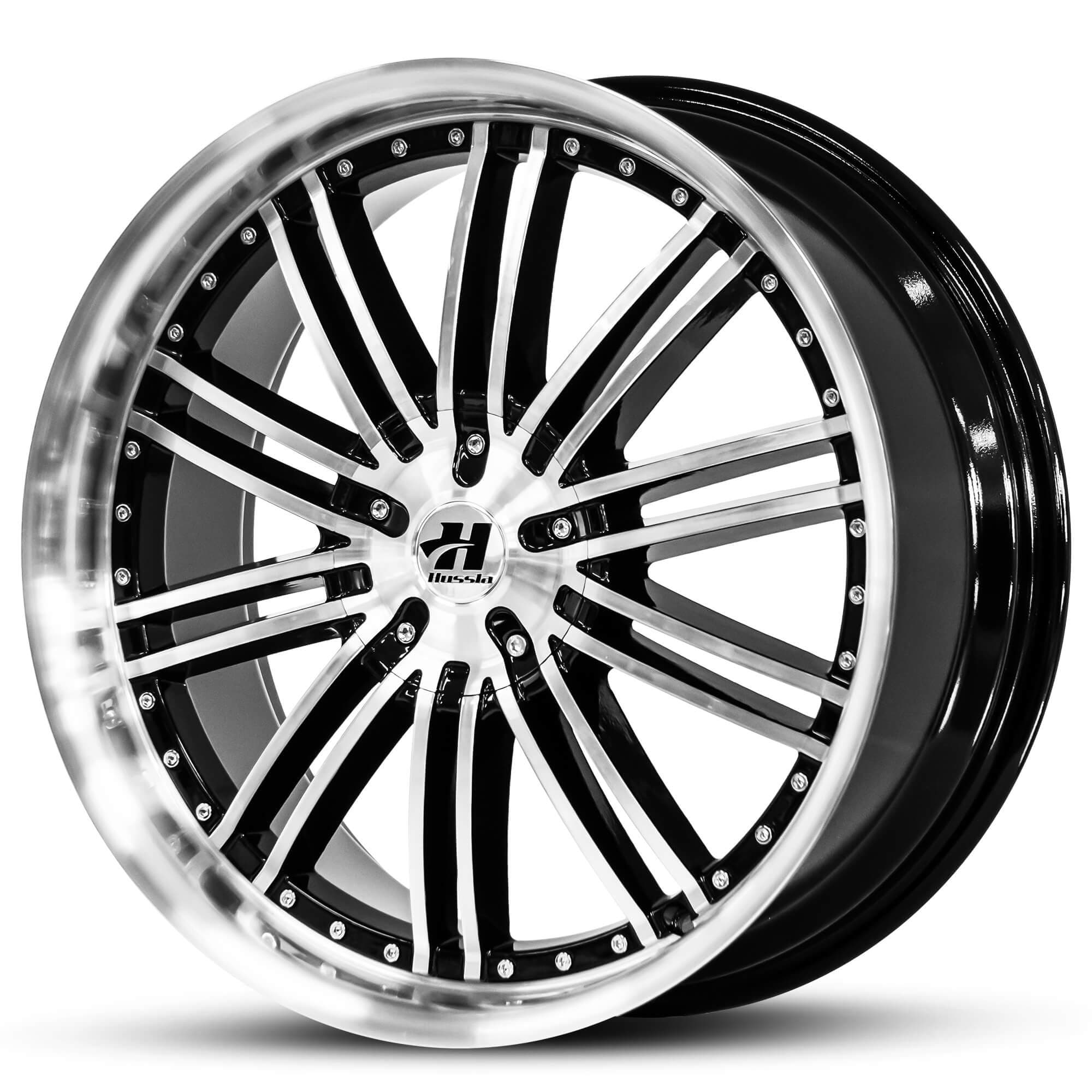 Wheel HUSSLA ELEGANT GLOSS BLACK MACHINED FACE