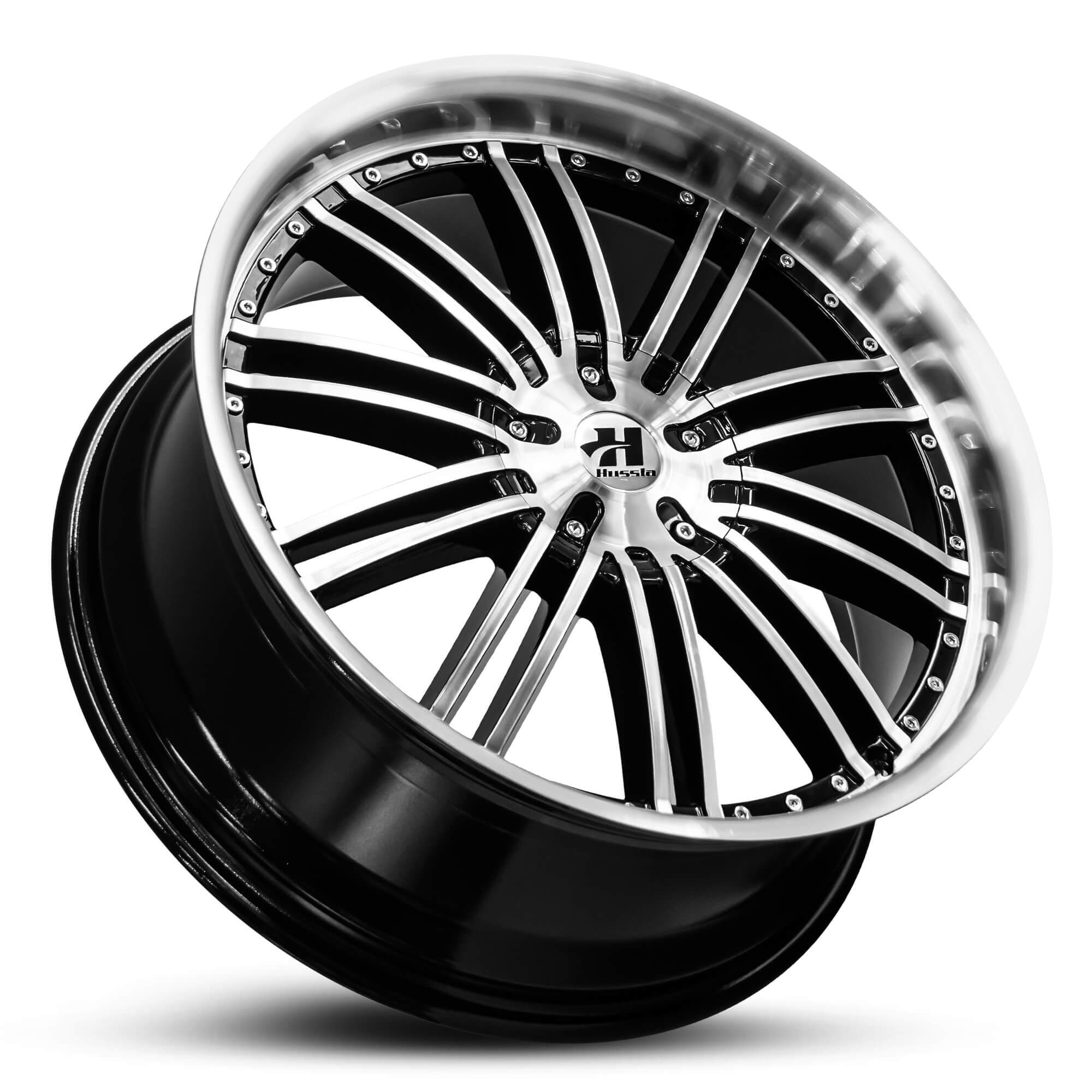 Wheel HUSSLA ELEGANT GLOSS BLACK MACHINED FACE