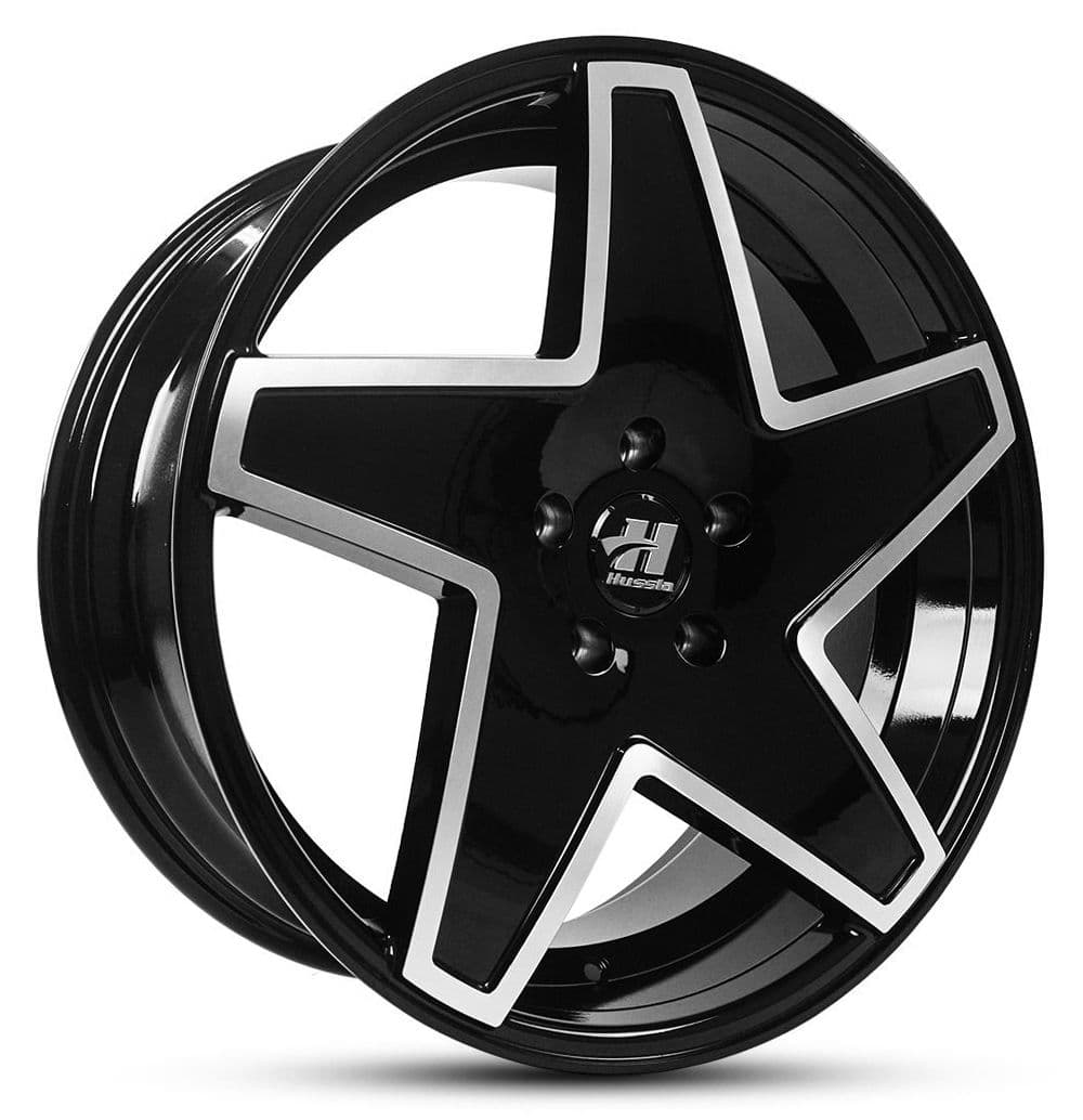 Hussla Ftw Gloss Black Machined Face 20x10