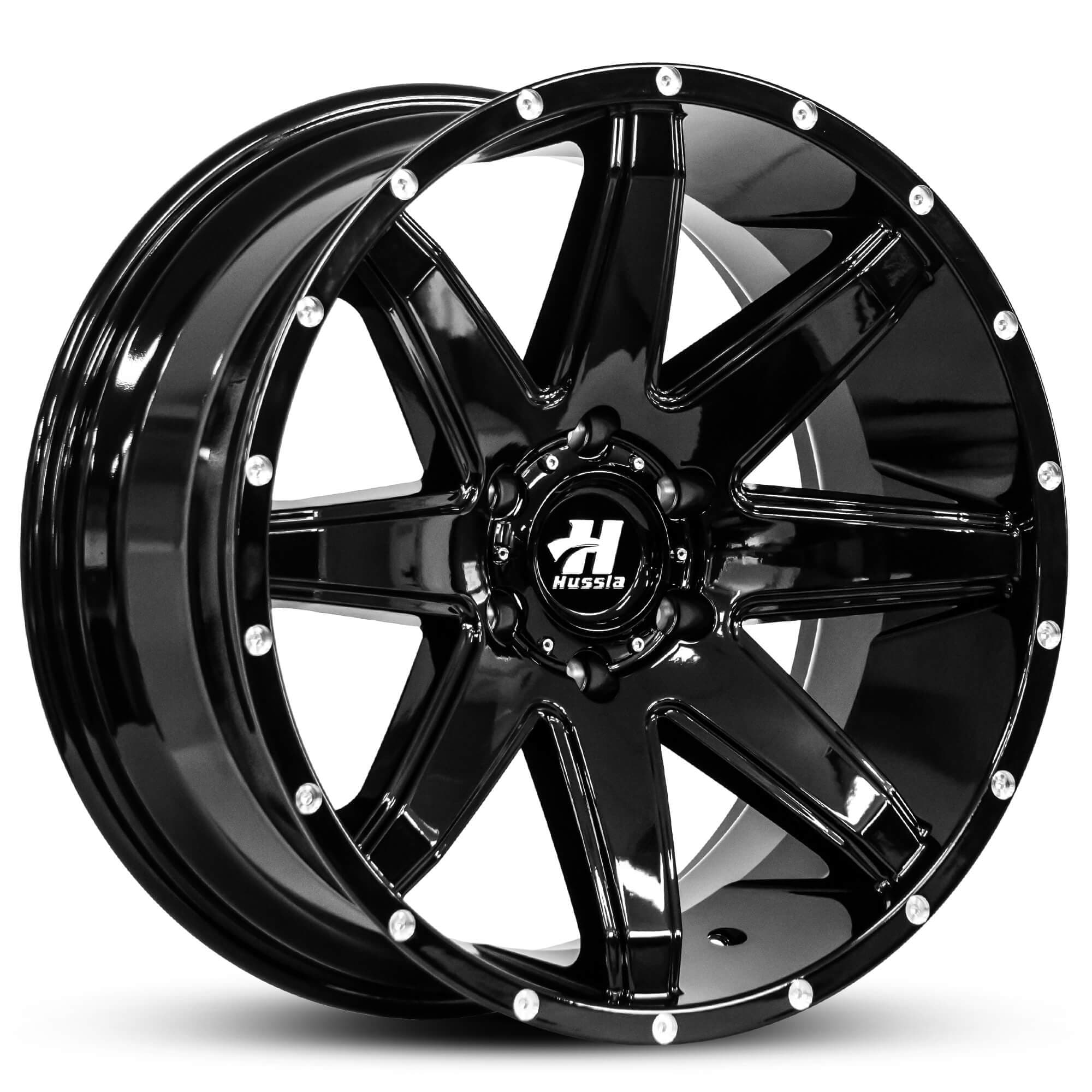 Hussla Gatling Gloss Black 20x9