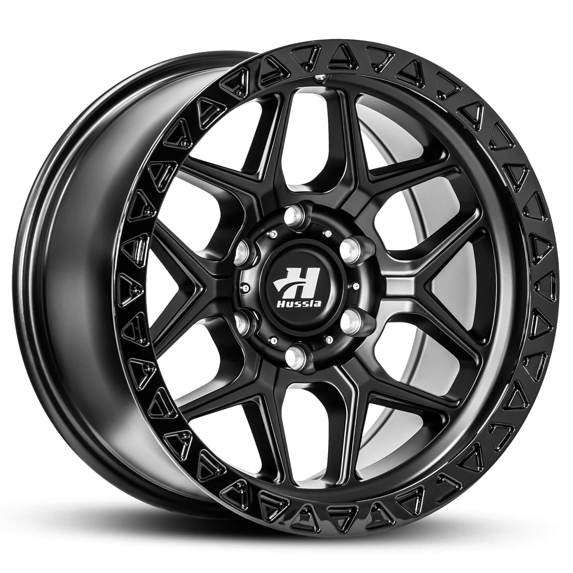 Wheel HUSSLA GENERAL SATIN BLACK GLOSS BLACK LIP