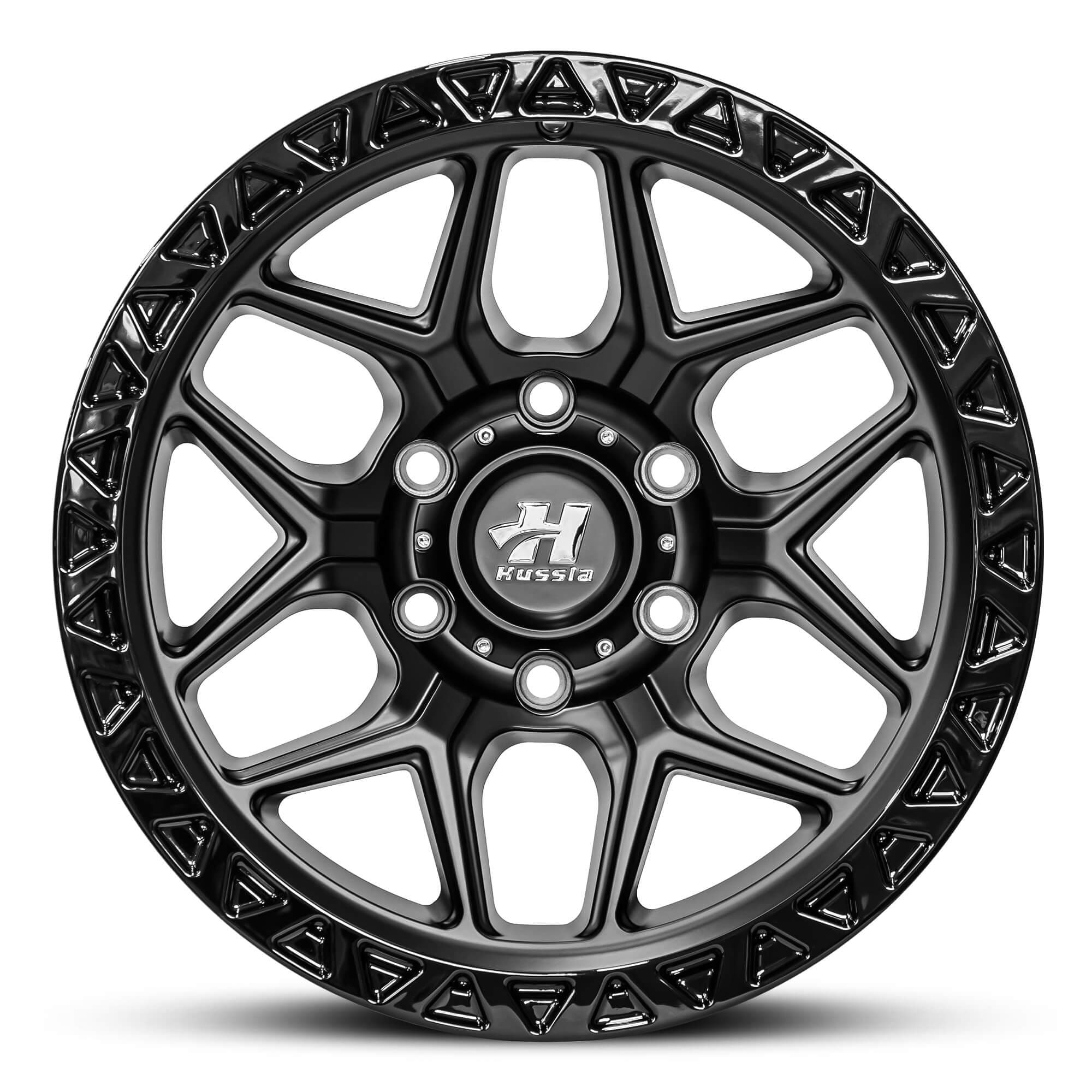 Wheel HUSSLA GENERAL SATIN BLACK GLOSS BLACK LIP