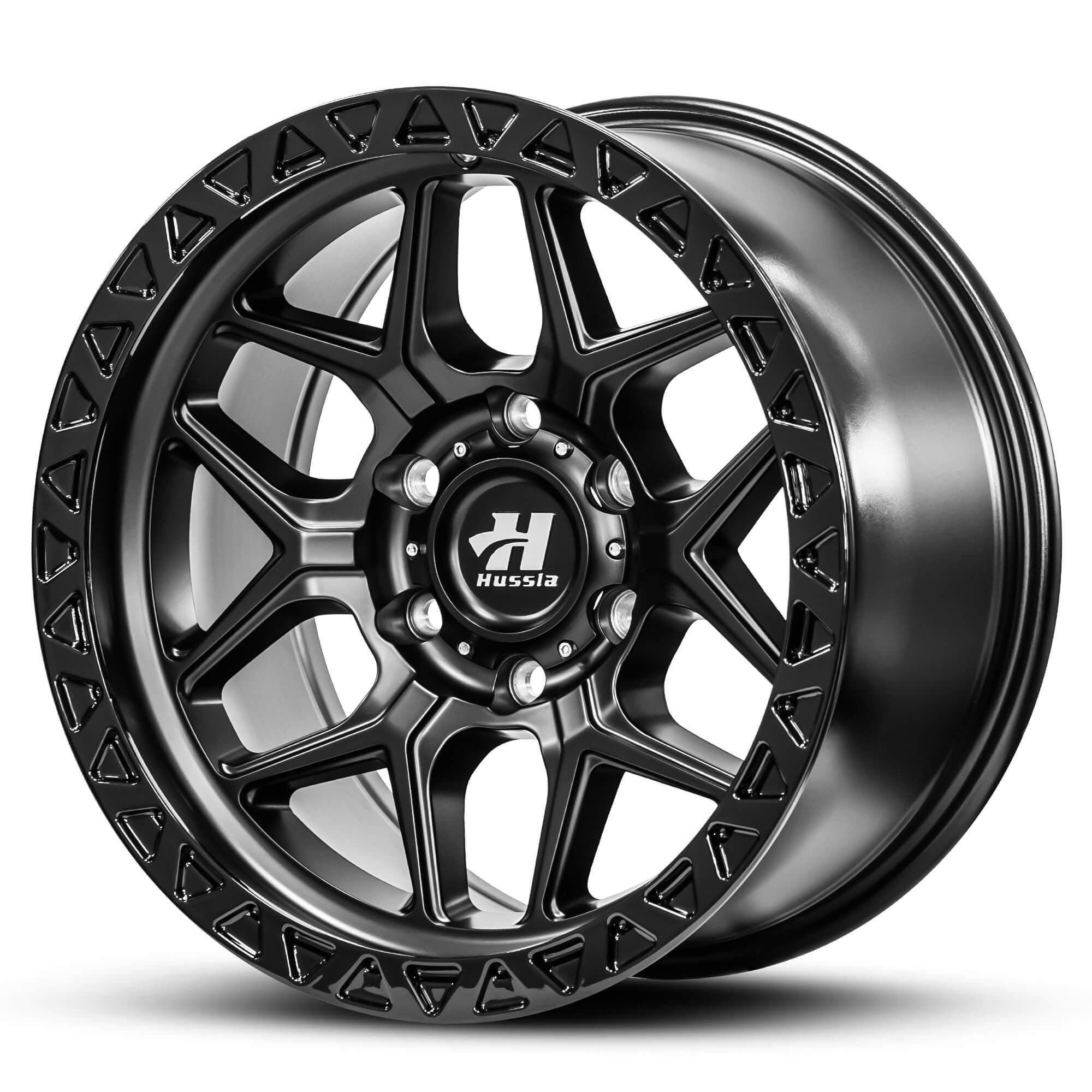 Wheel HUSSLA GENERAL SATIN BLACK GLOSS BLACK LIP